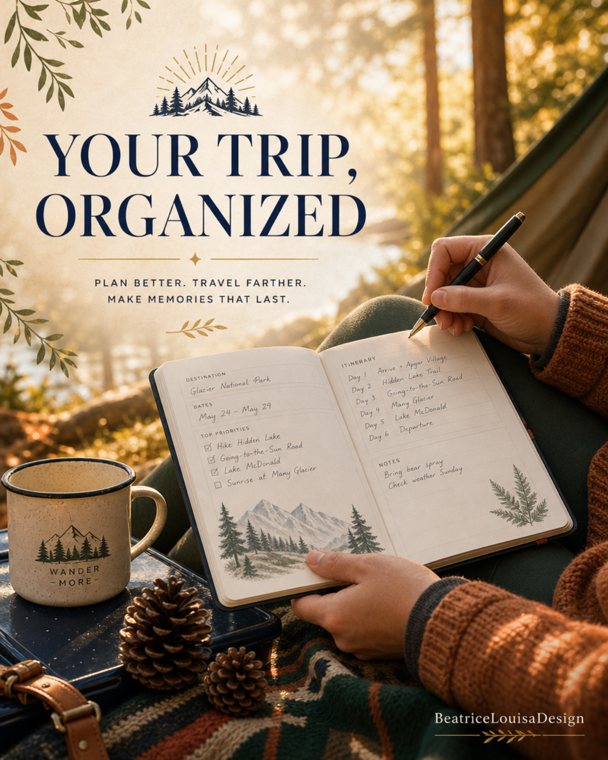 RV Trip Planner Bundle, Alaska Highway ALCAN Route, Budget Tracker Google Sheets, Campsite Log, Route Planner