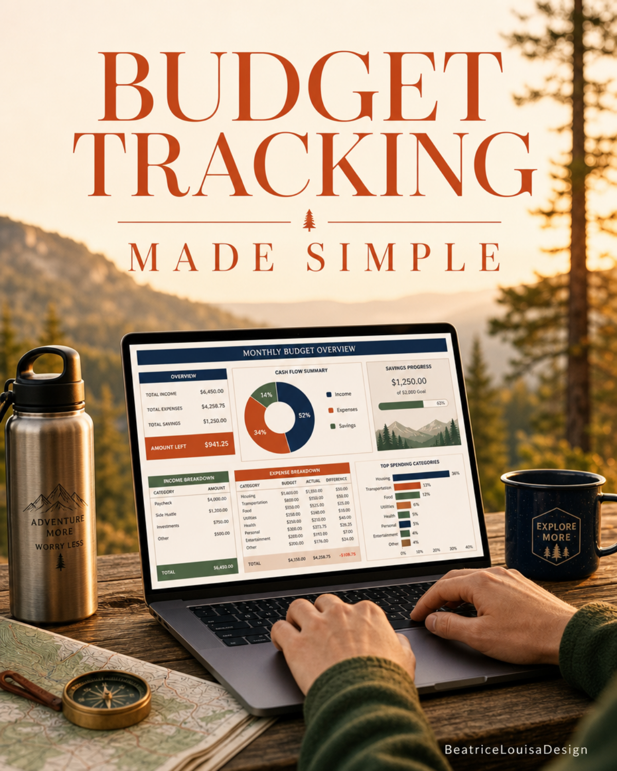RV Trip Planner Bundle, Alaska Highway ALCAN Route, Budget Tracker Google Sheets, Campsite Log, Route Planner