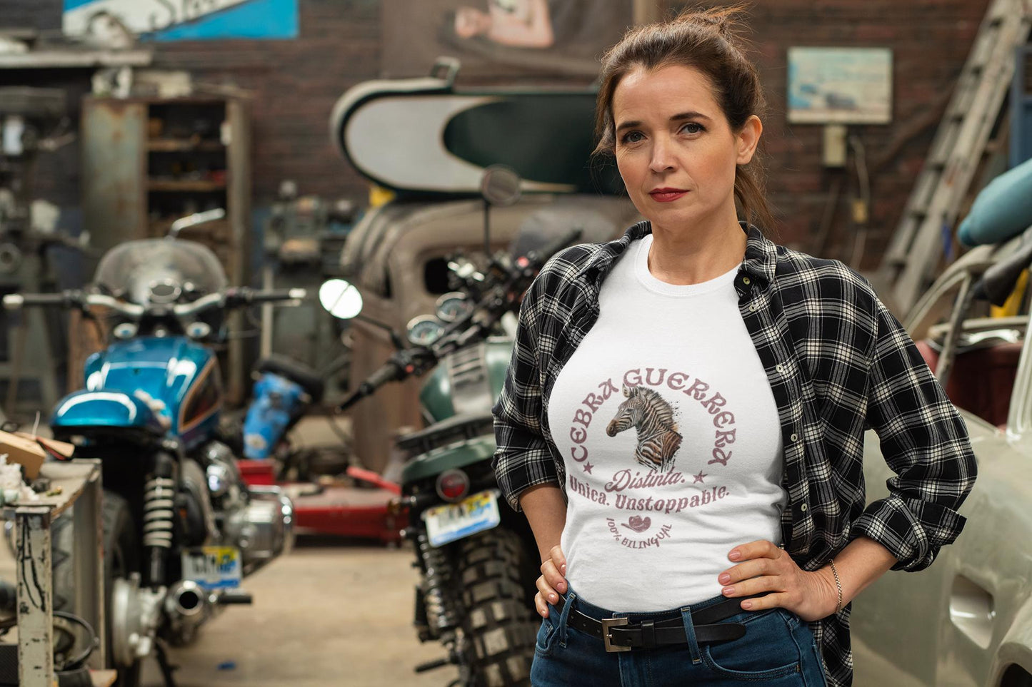 Latina-Owned: Cebra Guerrera Spanglish T-Shirt - Latina Chronic Illness Warrior Tee / EDS