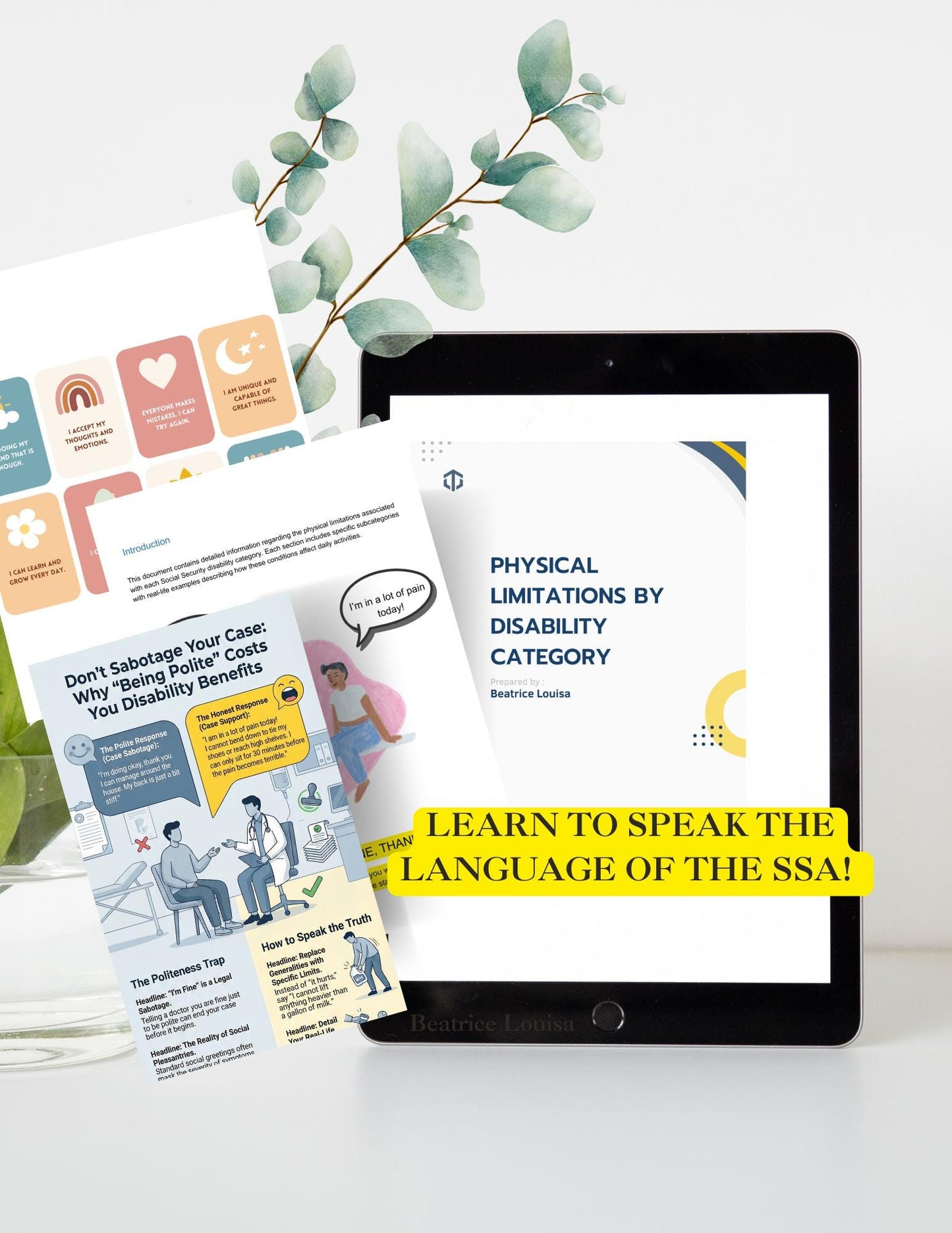 Social Security Disability Claim Guide | Physical & Mental Limitations (Digital Download)