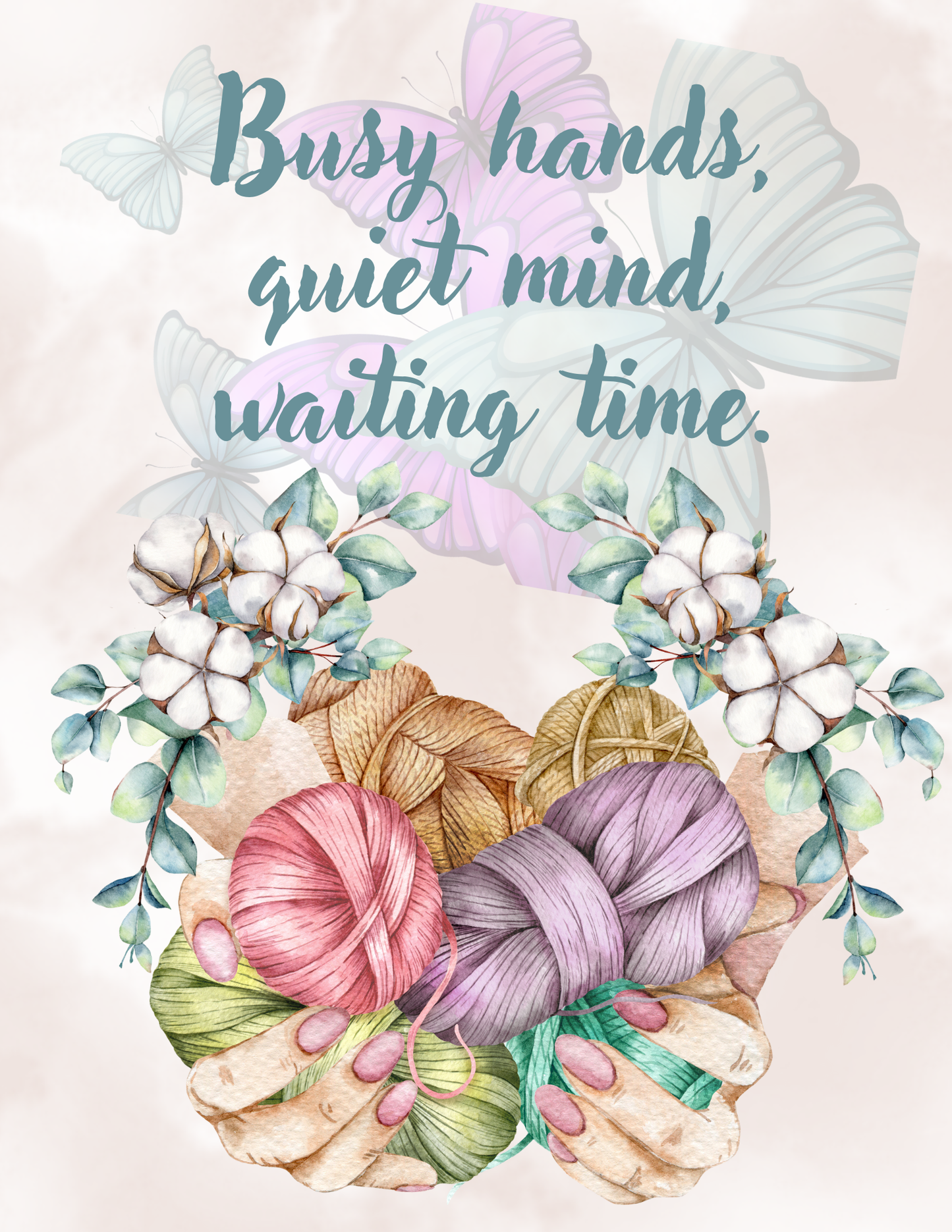 Crochet Patience & SSDI Support Wall Art (Set of 10)