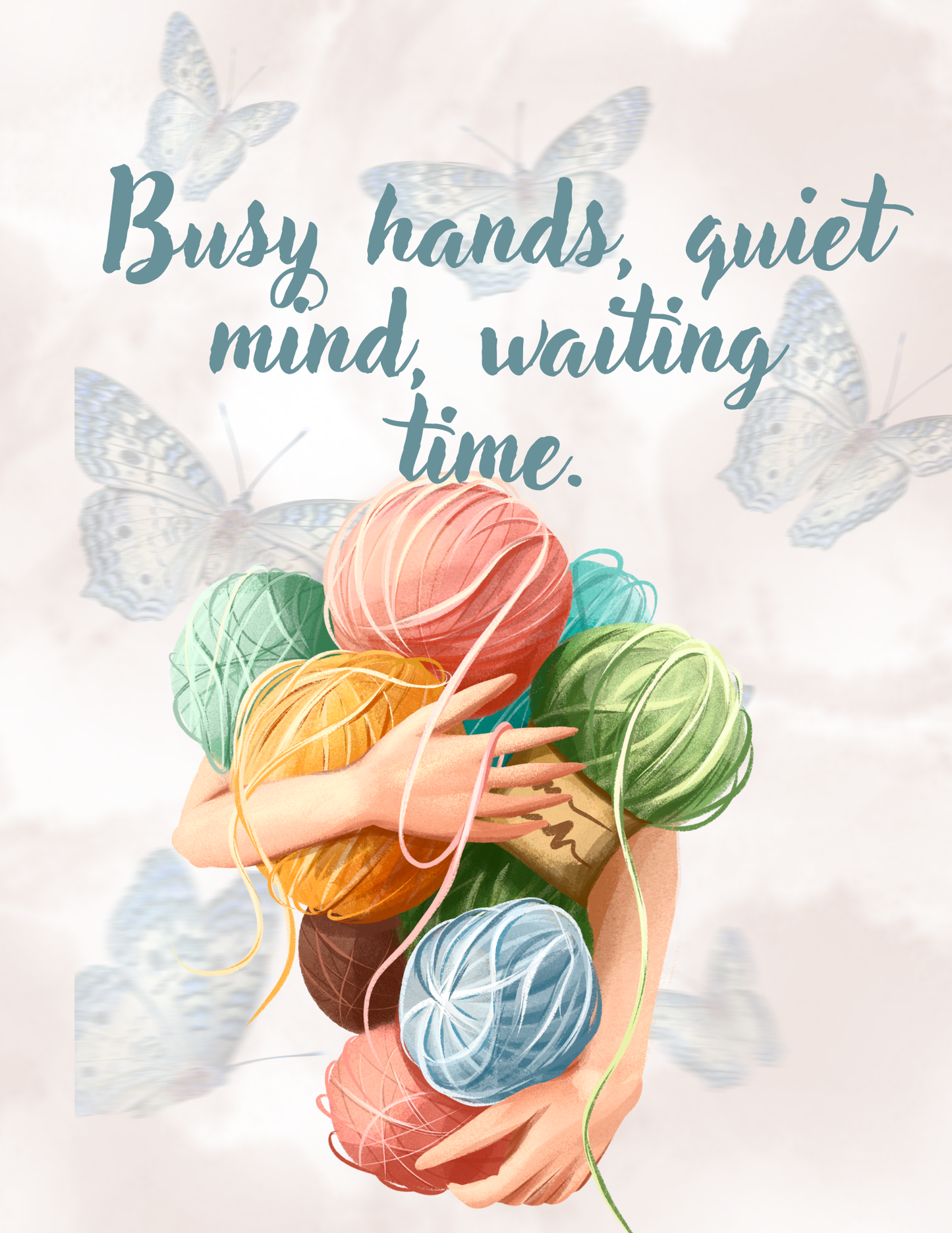 Crochet Patience & SSDI Support Wall Art (Set of 10)