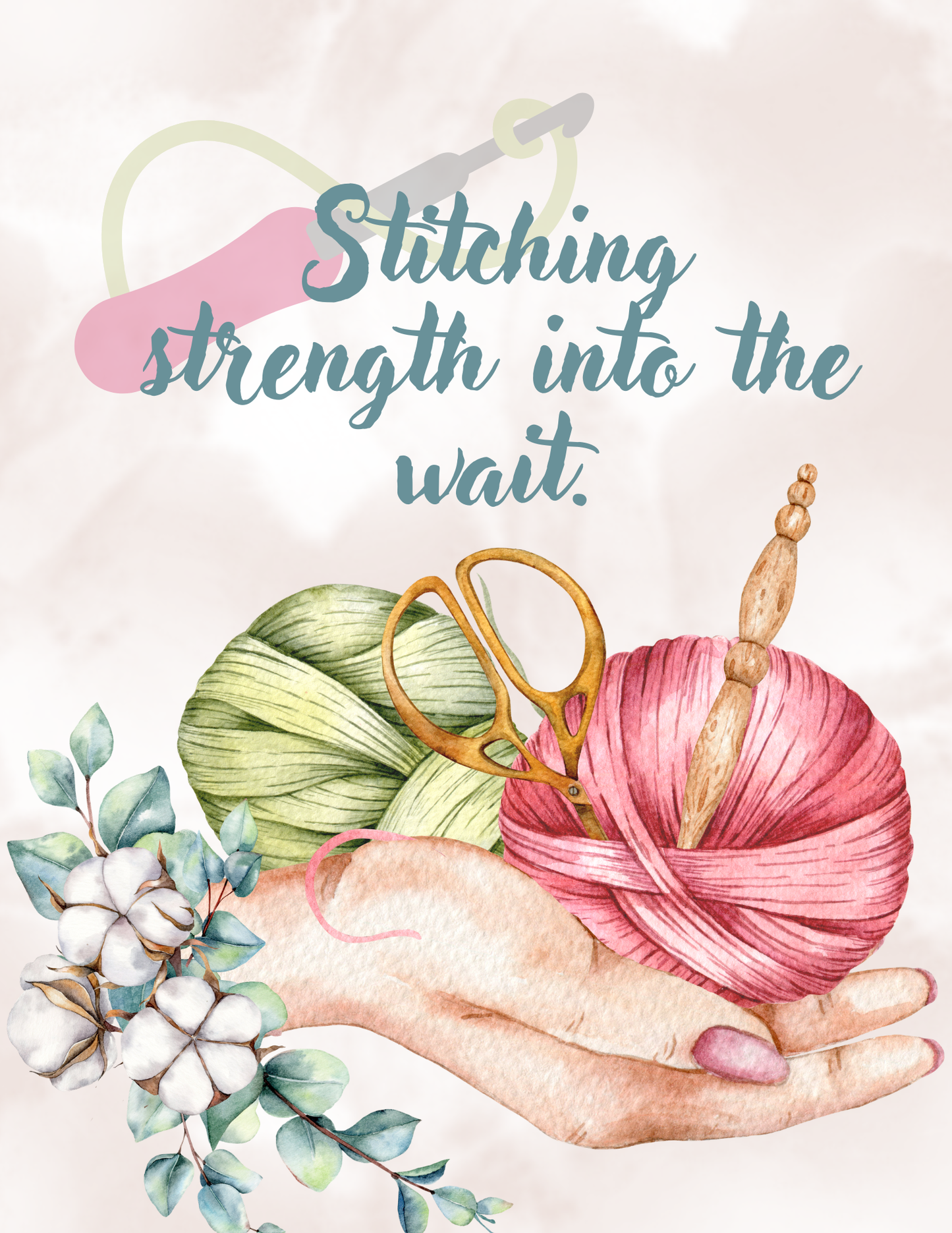 Crochet Patience & SSDI Support Wall Art (Set of 10)