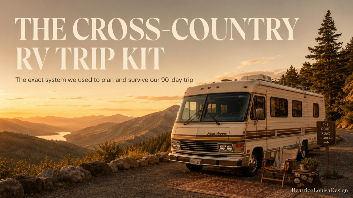 RV Trip Planner Bundle, Alaska Highway ALCAN Route, Budget Tracker Google Sheets, Campsite Log, Route Planner