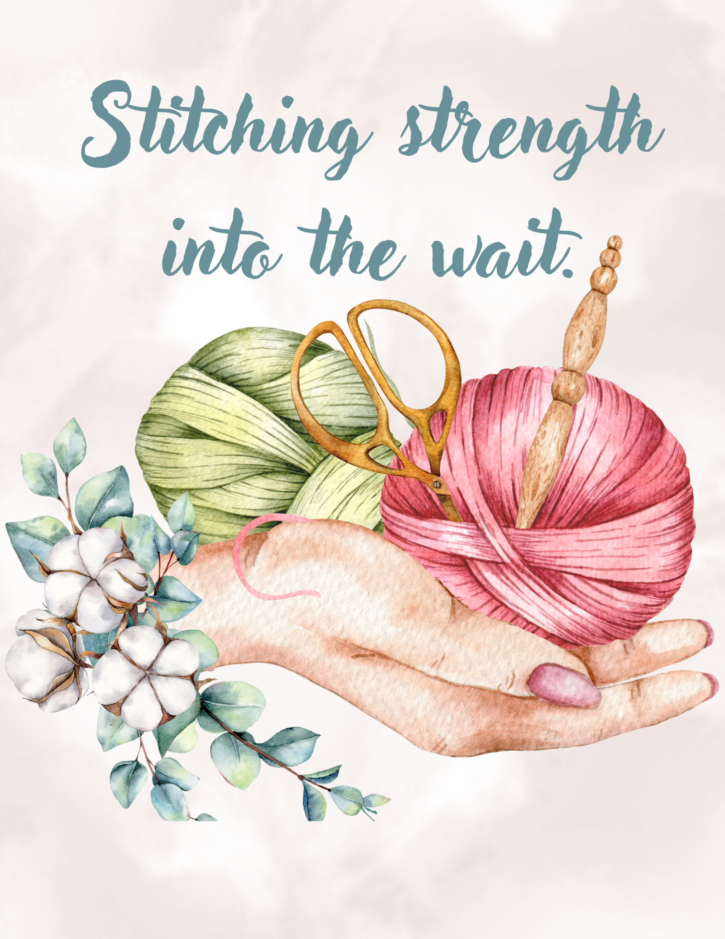 Crochet Patience & SSDI Support Wall Art (Set of 10)