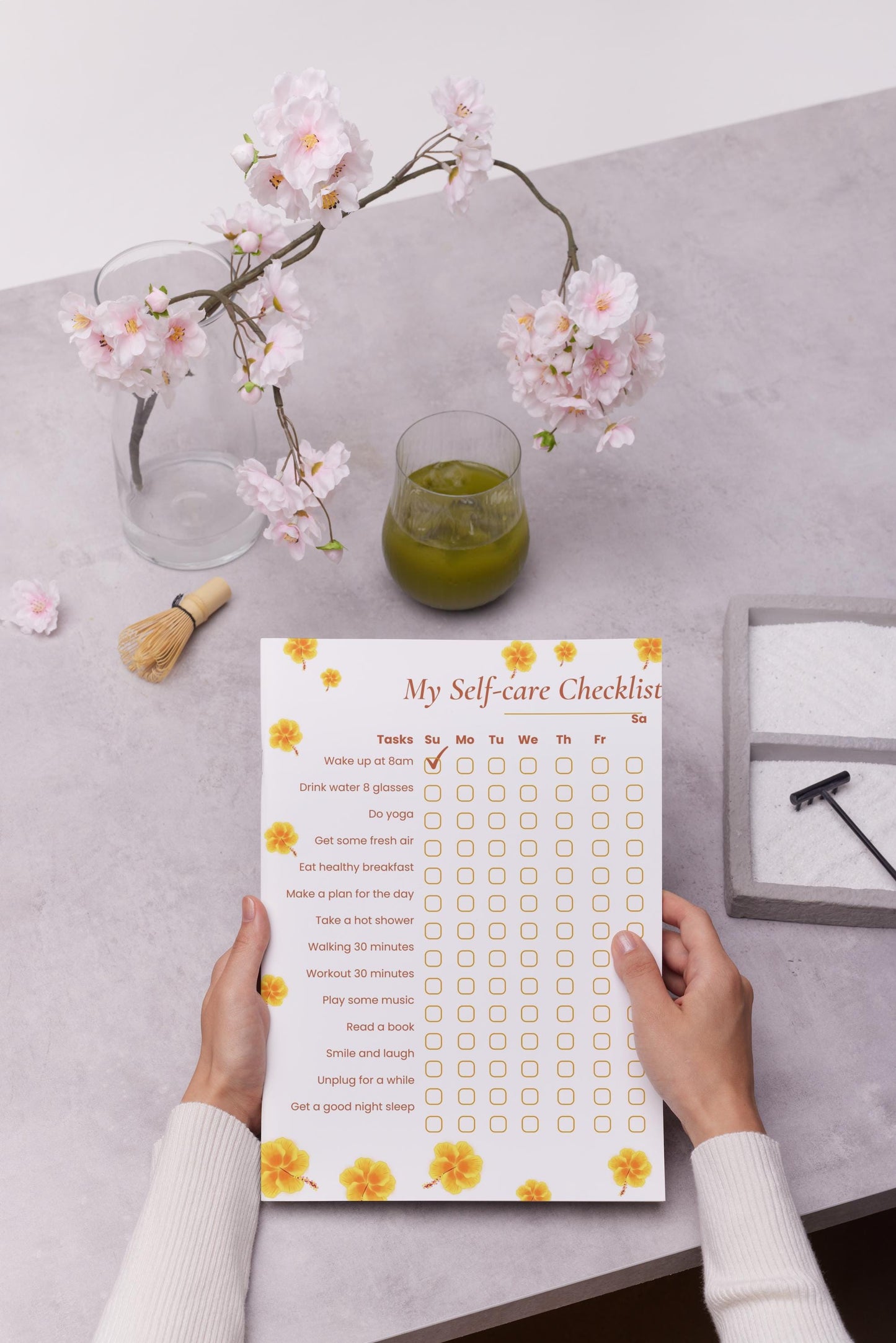 The "While You Wait" Daily Wellness Checklist / Lista Diaria de Bienestar "Mientras Esperas"