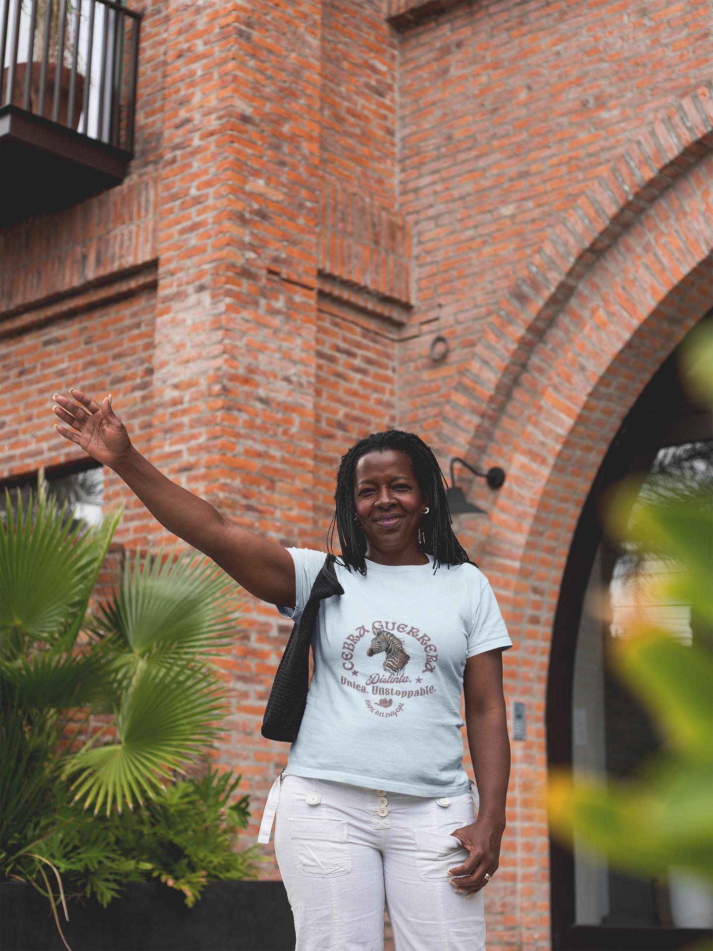 Latina-Owned: Cebra Guerrera Spanglish T-Shirt - Latina Chronic Illness Warrior Tee / EDS