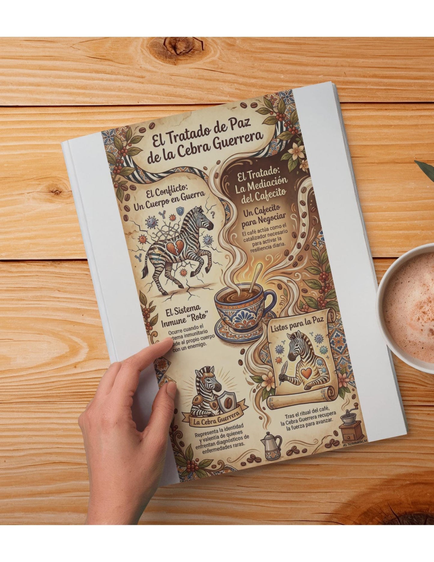 Latina-Owned: Cebra Guerrera Infografias, Chronic Illness, Autoimmune Support, Latin Coffee Ritual (Digital Download)