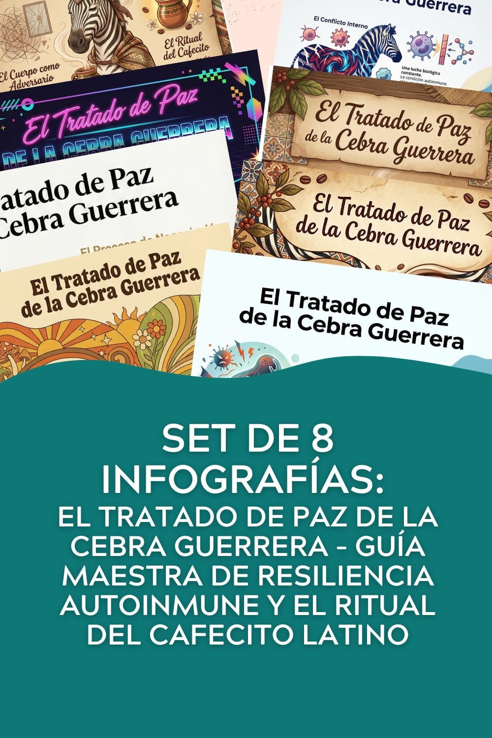 Latina-Owned: Cebra Guerrera Infografias, Chronic Illness, Autoimmune Support, Latin Coffee Ritual (Digital Download)