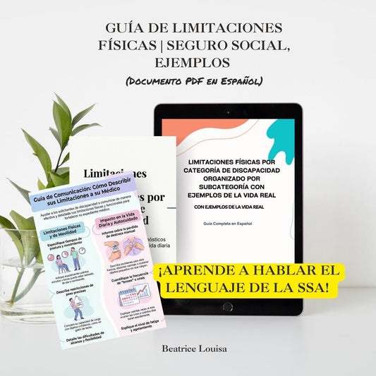 Guía de Limitaciones Físicas | Seguro Social, Ejemplos (Documento PDF en Español)