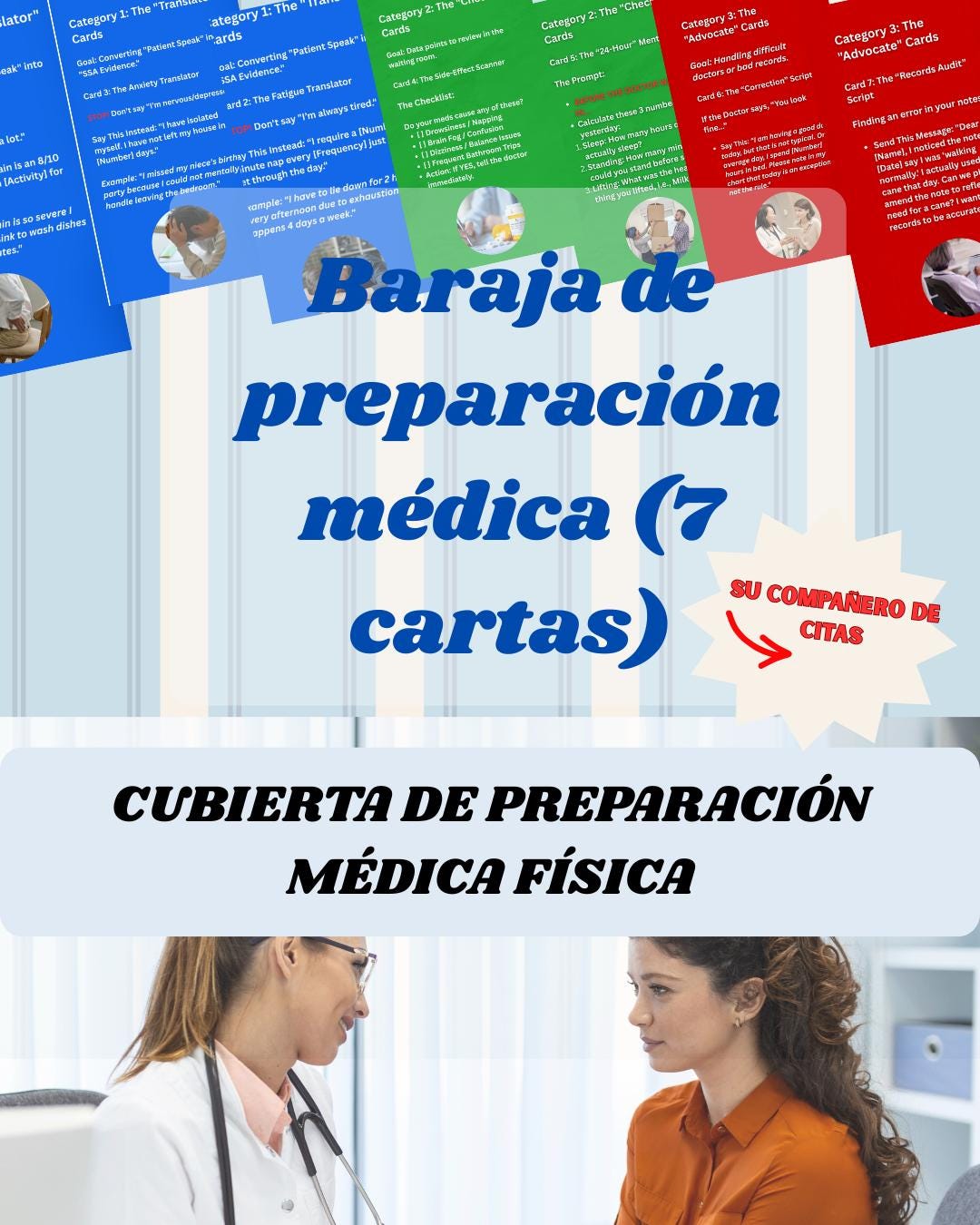 Latina-Owned, Set de Prep Médica / Presentación Profesional "Nivel Clínica" (7 cartas)