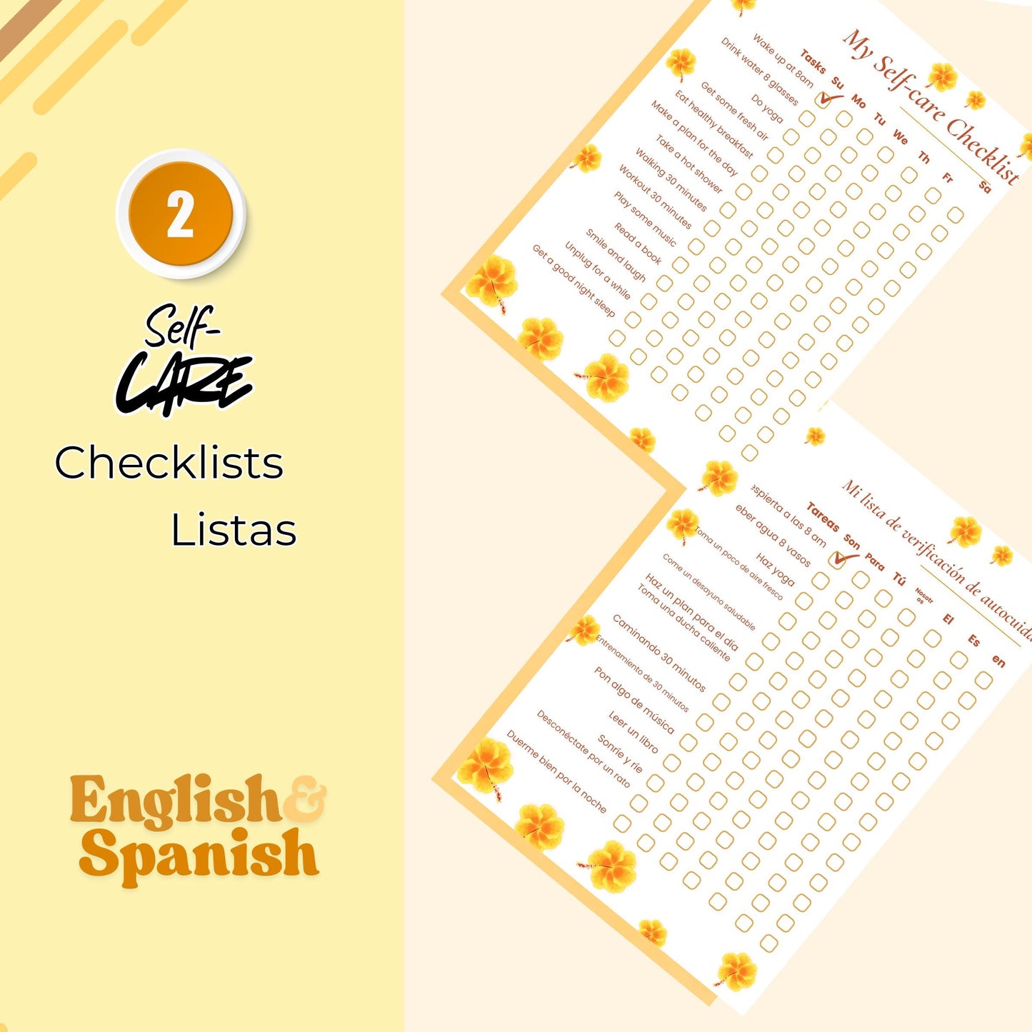 The "While You Wait" Daily Wellness Checklist / Lista Diaria de Bienestar "Mientras Esperas"