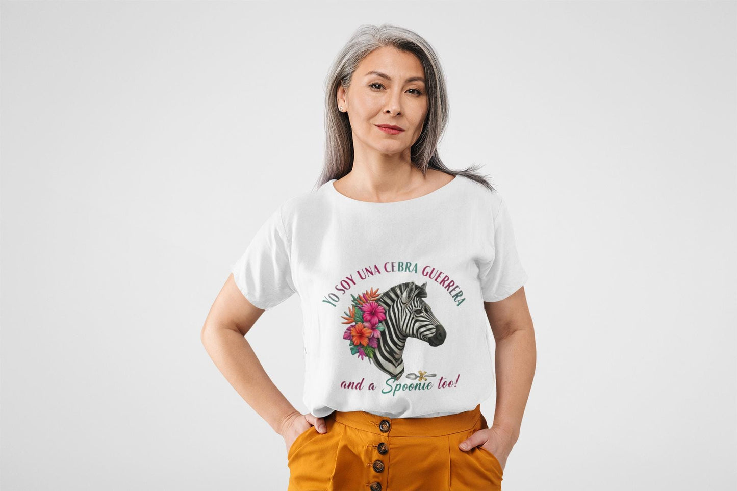 Latina-Owned: Cebra Guerrera - Spanglish - Chronic Illness - Rare Disease TShirt – Spoonie Tee