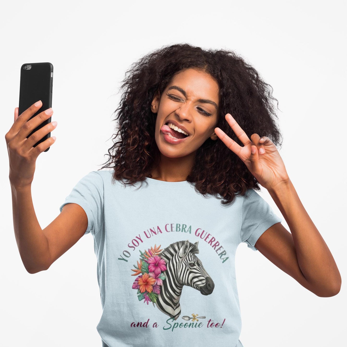 Latina-Owned: Cebra Guerrera - Spanglish - Chronic Illness - Rare Disease TShirt – Spoonie Tee