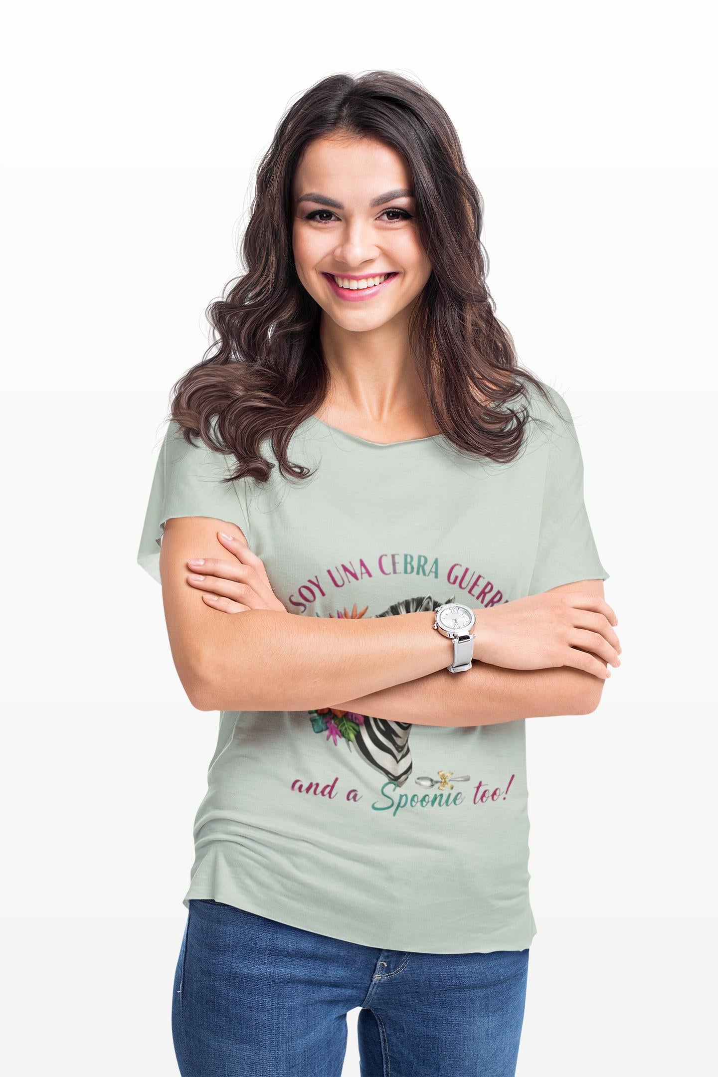 Latina-Owned: Cebra Guerrera - Spanglish - Chronic Illness - Rare Disease TShirt – Spoonie Tee
