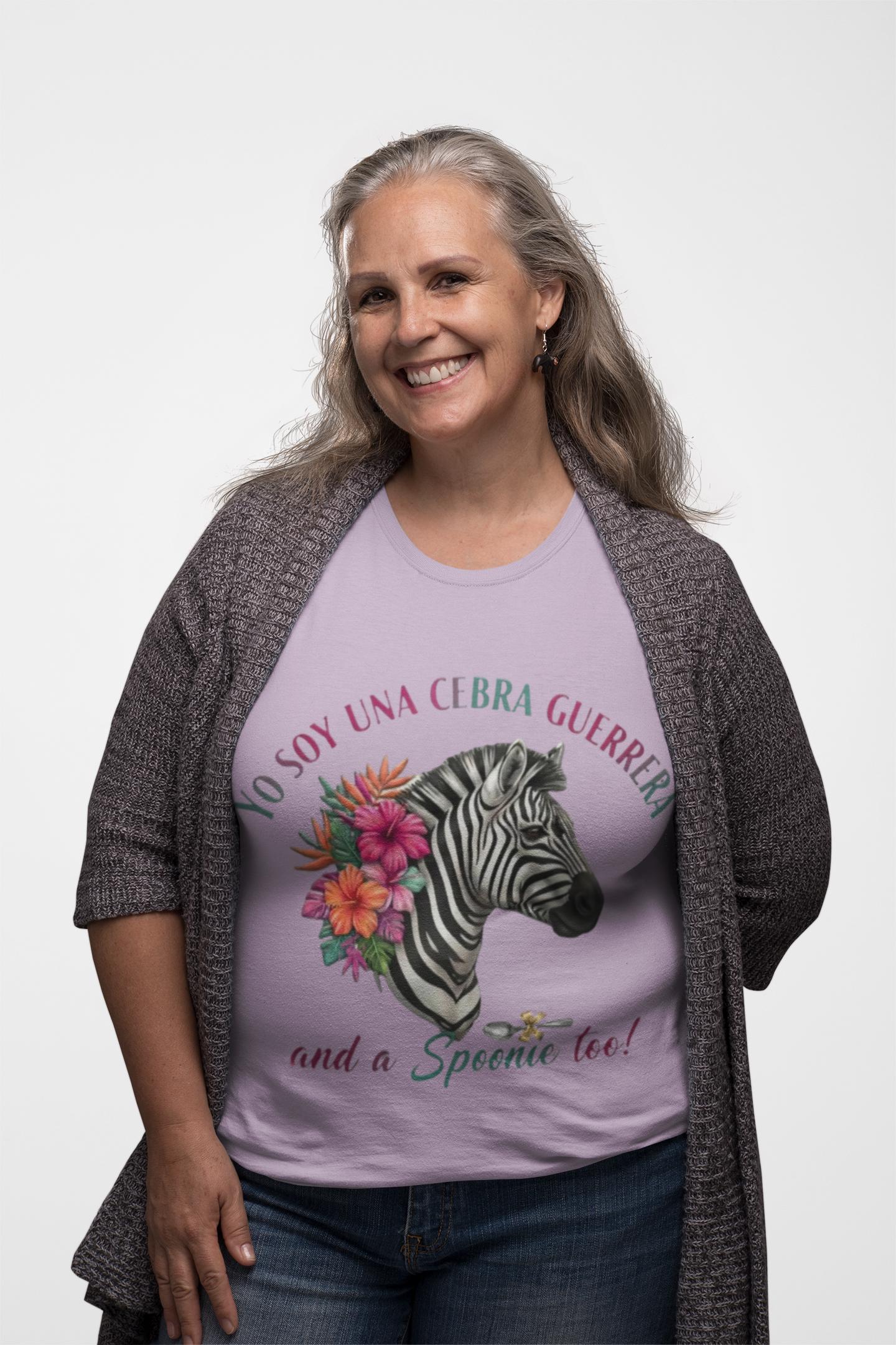 Latina-Owned: Cebra Guerrera - Spanglish - Chronic Illness - Rare Disease TShirt – Spoonie Tee