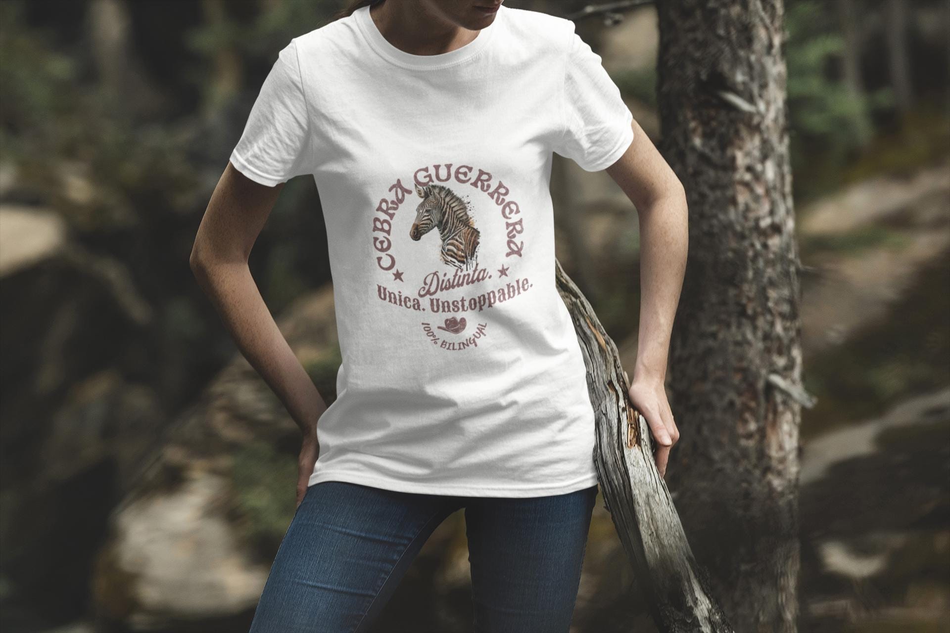 Latina-Owned: Cebra Guerrera Spanglish T-Shirt - Latina Chronic Illness Warrior Tee / EDS