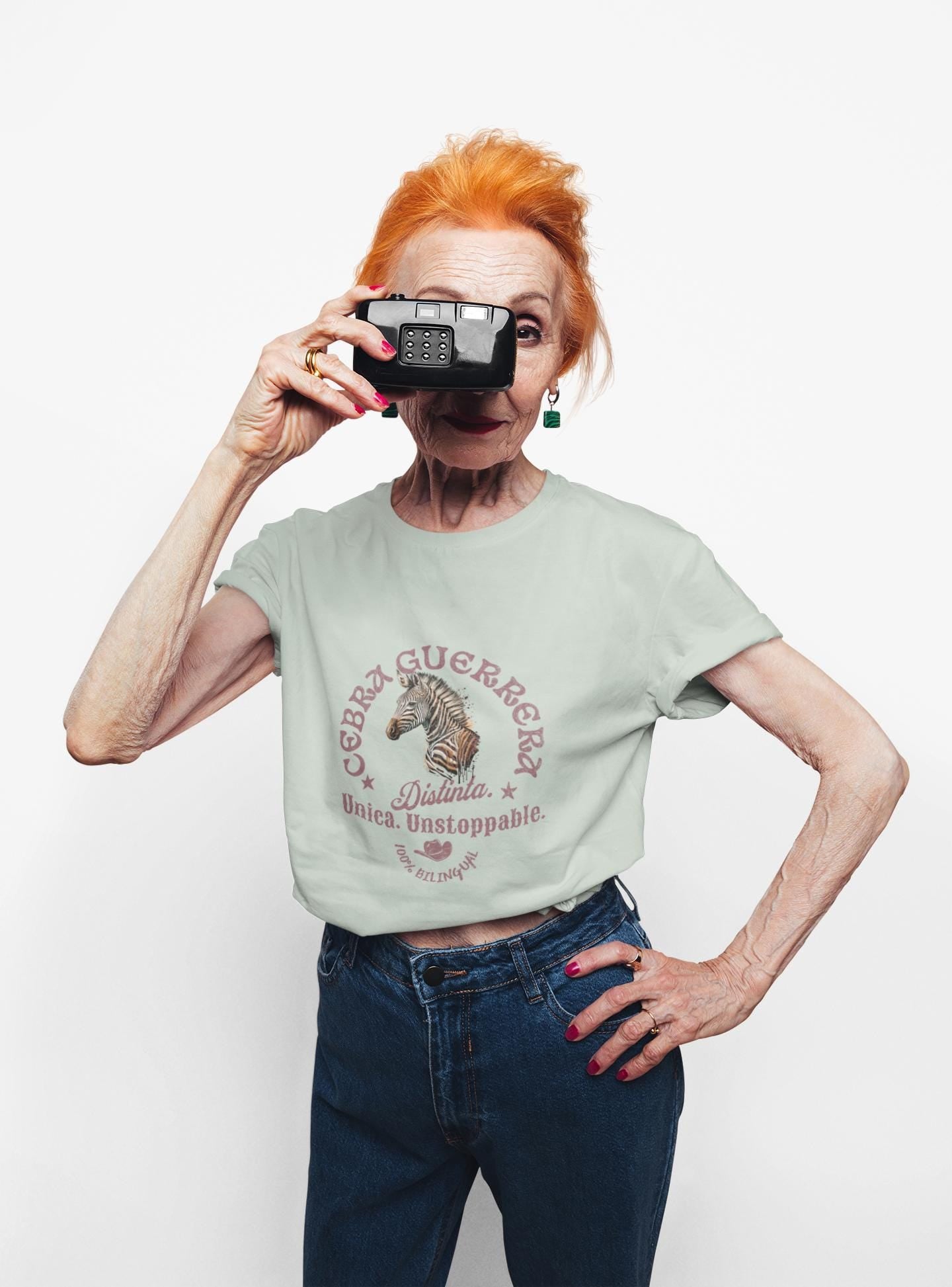 Latina-Owned: Cebra Guerrera Spanglish T-Shirt - Latina Chronic Illness Warrior Tee / EDS