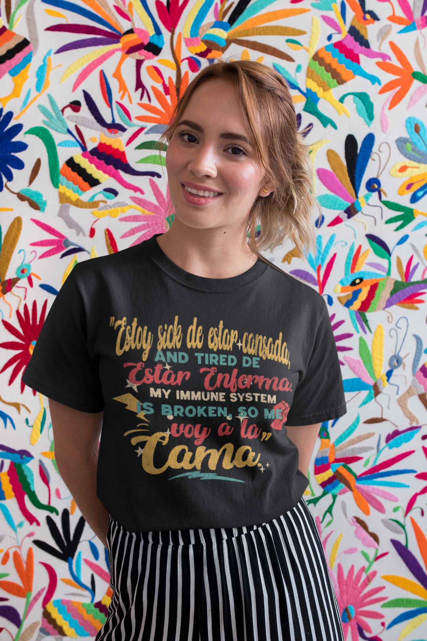 Latina-Owned: T-shirt immune System, Chronic Illness, RA Flares, Spanglish