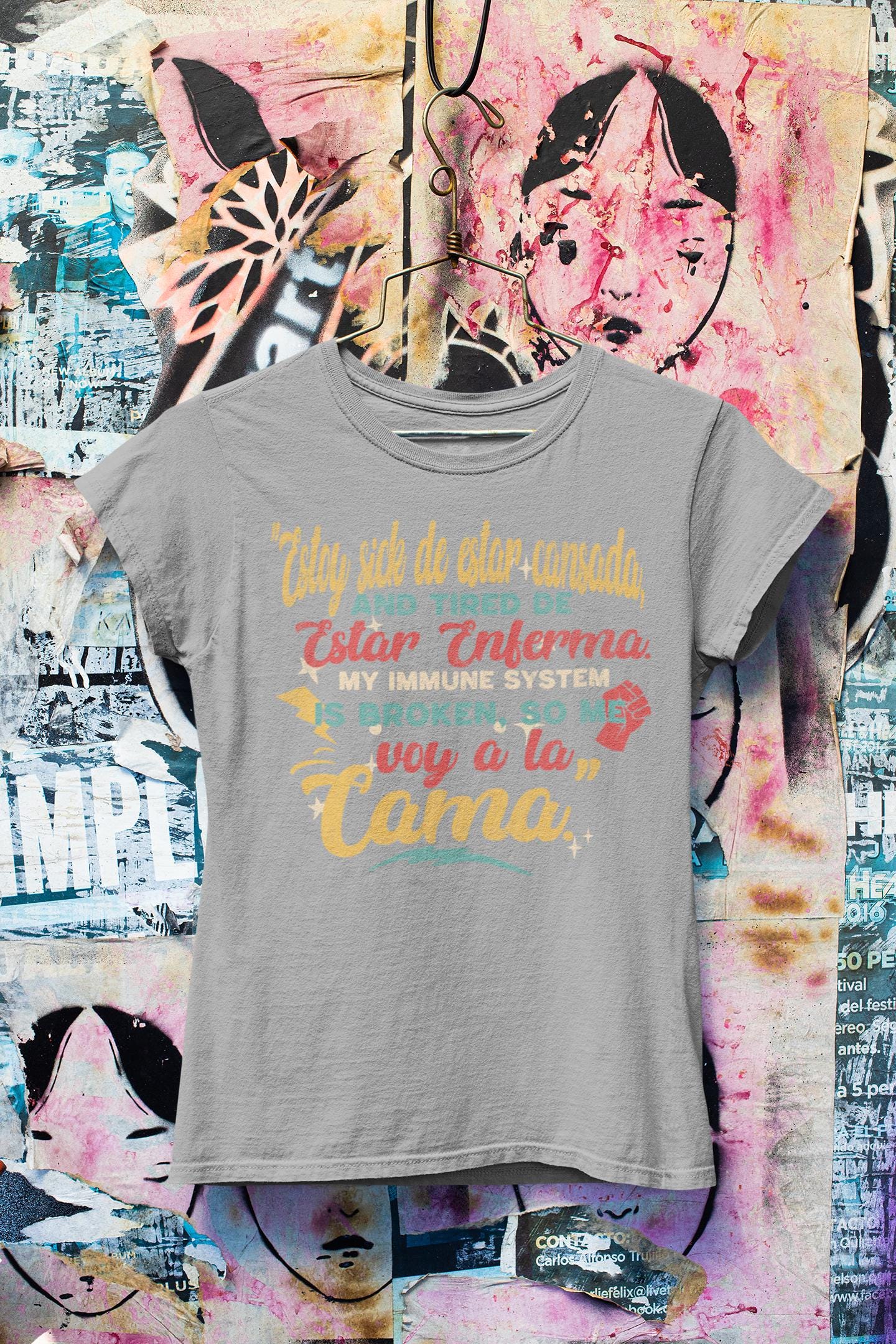 Latina-Owned: T-shirt immune System, Chronic Illness, RA Flares, Spanglish