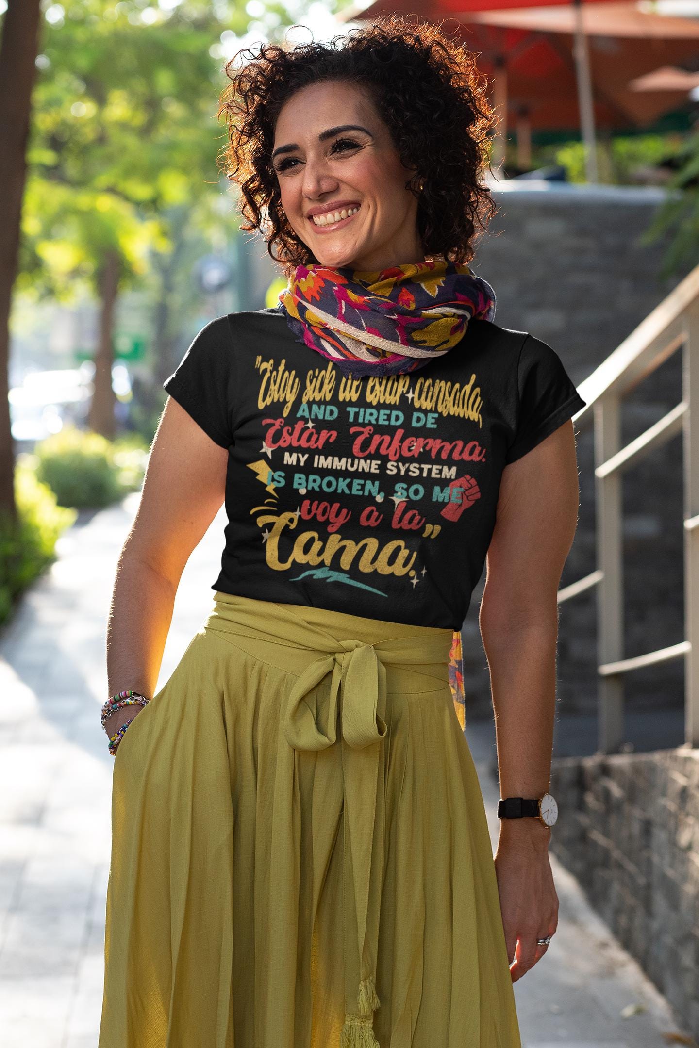 Latina-Owned: T-shirt immune System, Chronic Illness, RA Flares, Spanglish