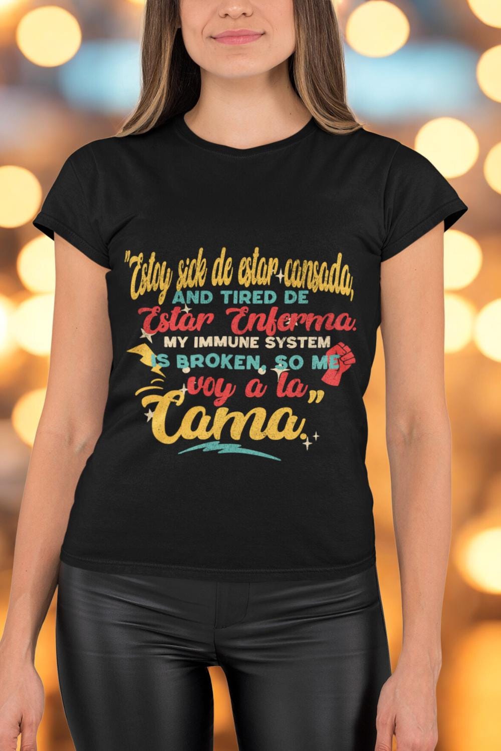 Latina-Owned: T-shirt immune System, Chronic Illness, RA Flares, Spanglish