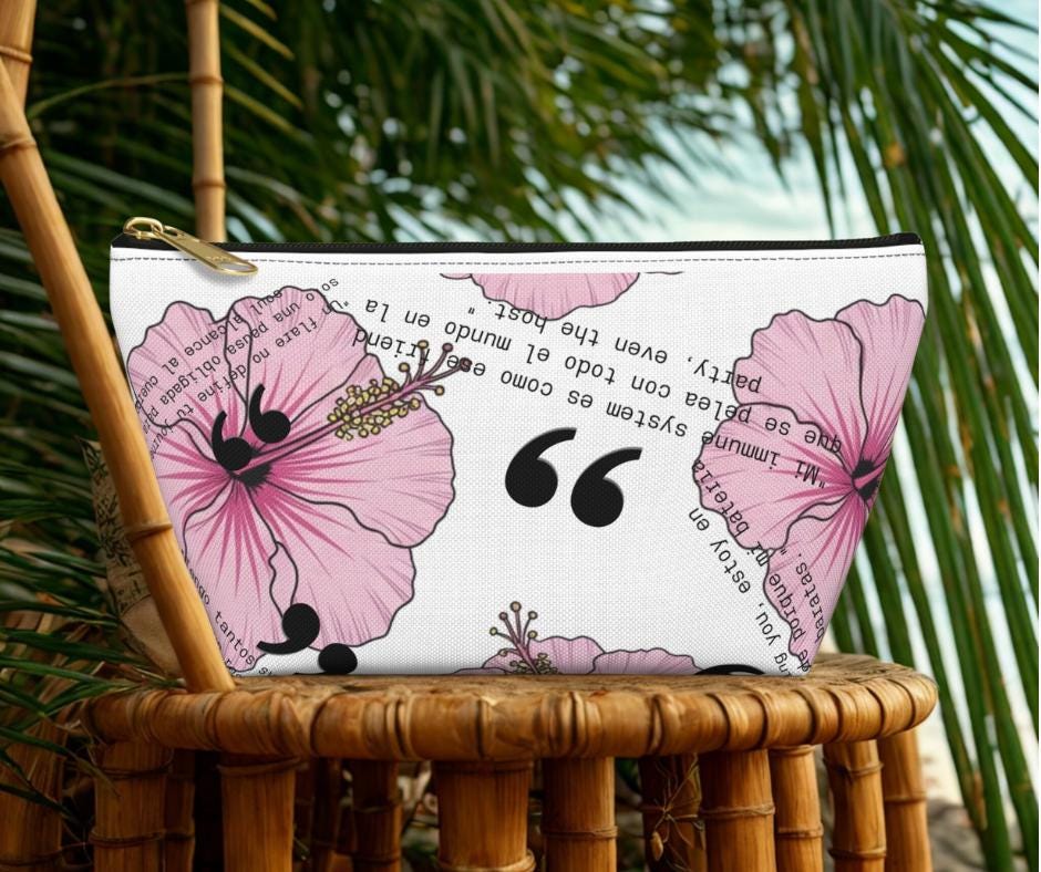 Latina Owned, Spanglish Funny Quotes Pouch, Chronic Illness, EDS, Invisible Illness