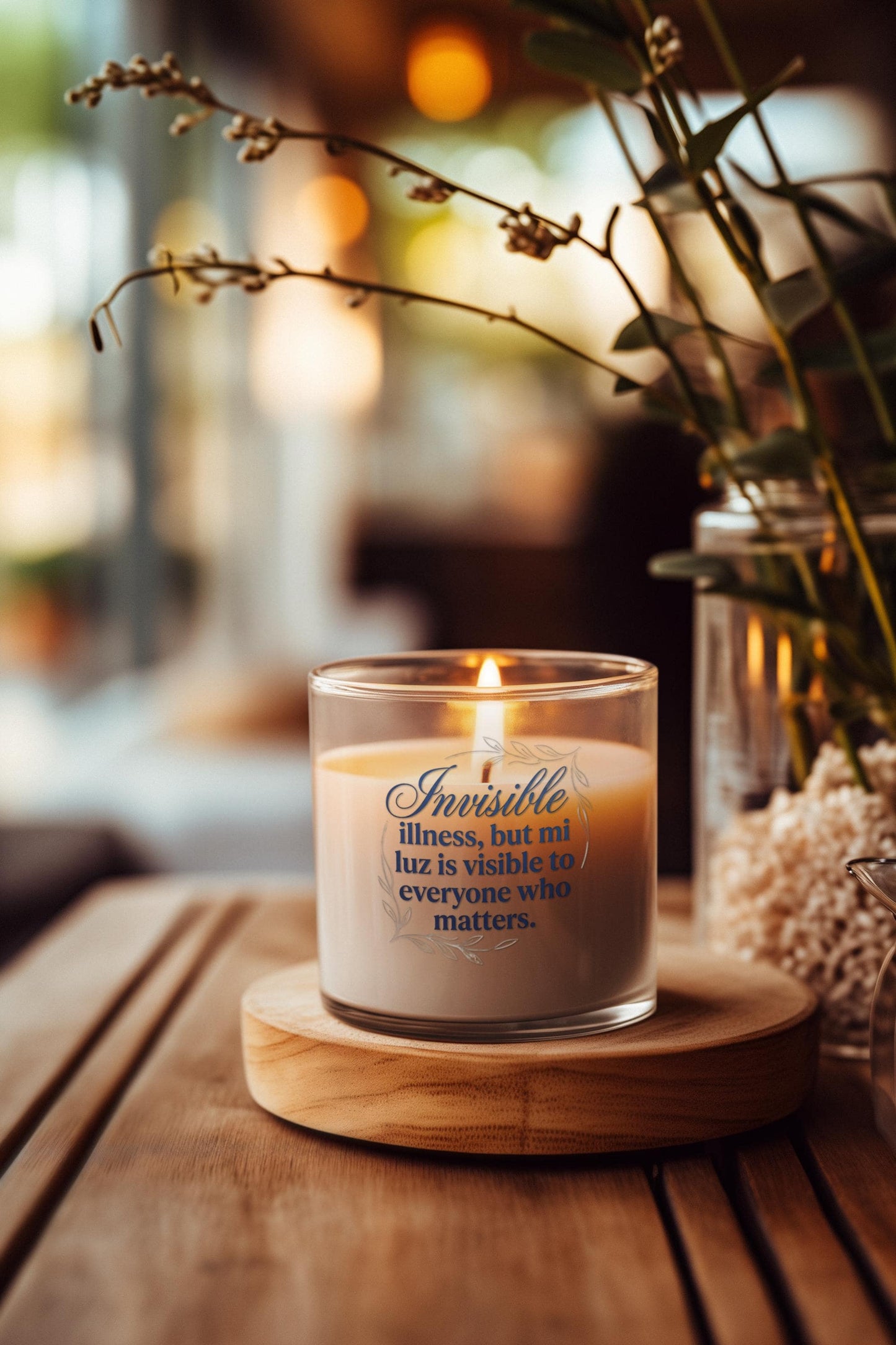 Chronic Illness, Spanglish, Soy Candle, Invisible Illness Warrior Gift, Latina-Owned
