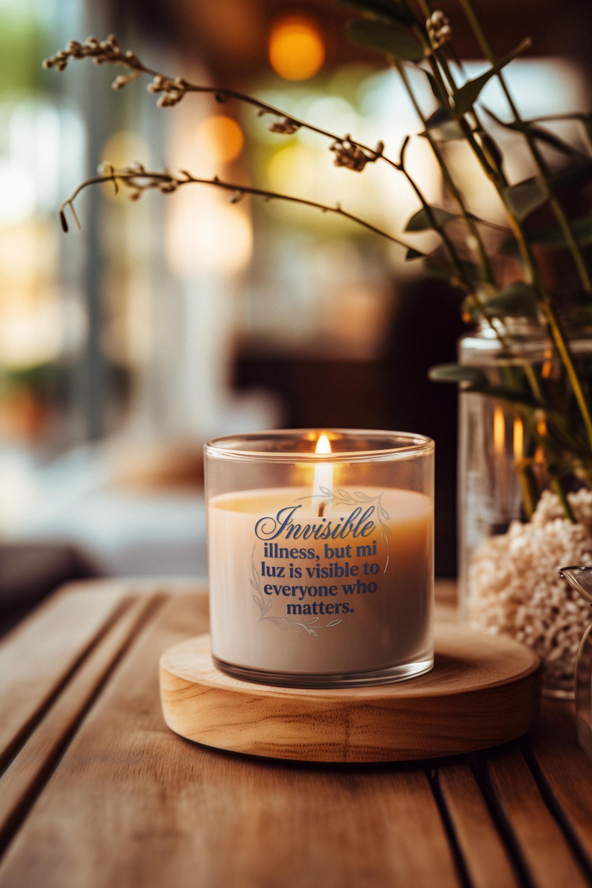 Chronic Illness, Spanglish, Soy Candle, Invisible Illness Warrior Gift, Latina-Owned