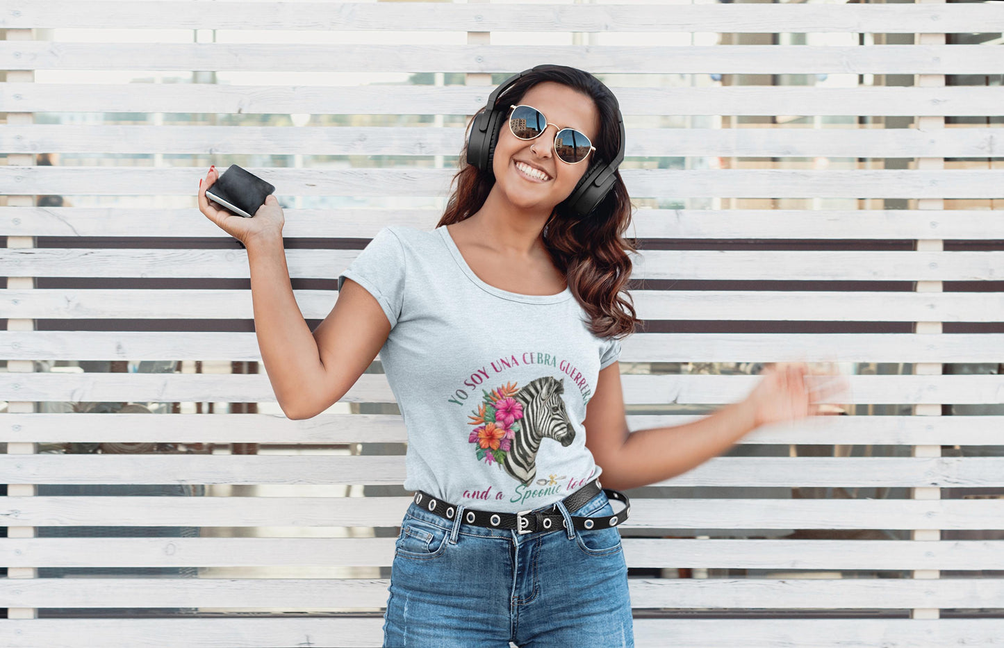 Latina-Owned: Cebra Guerrera - Spanglish - Chronic Illness - Rare Disease TShirt – Spoonie Tee