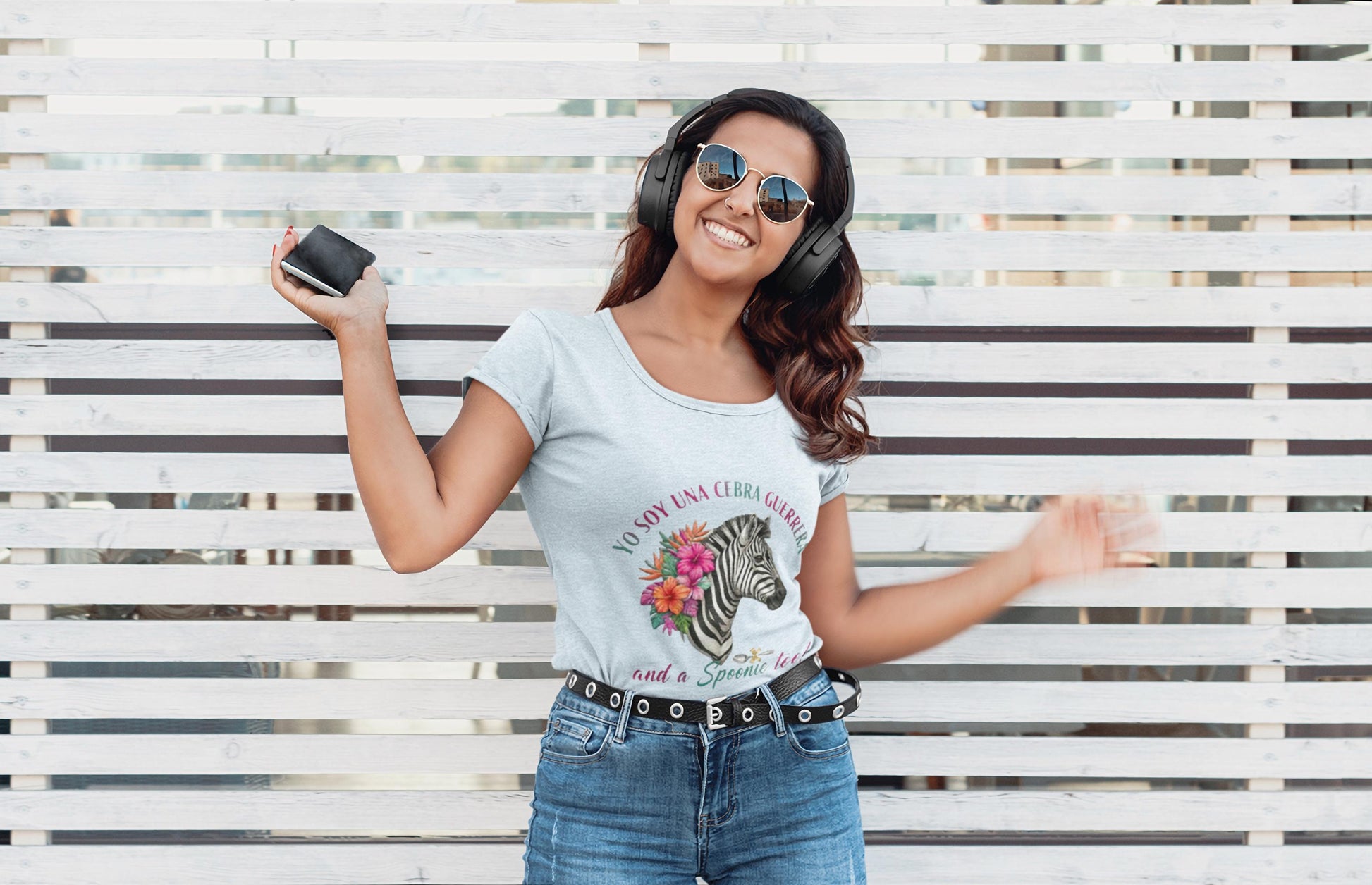 Latina-Owned: Cebra Guerrera - Spanglish - Chronic Illness - Rare Disease TShirt – Spoonie Tee