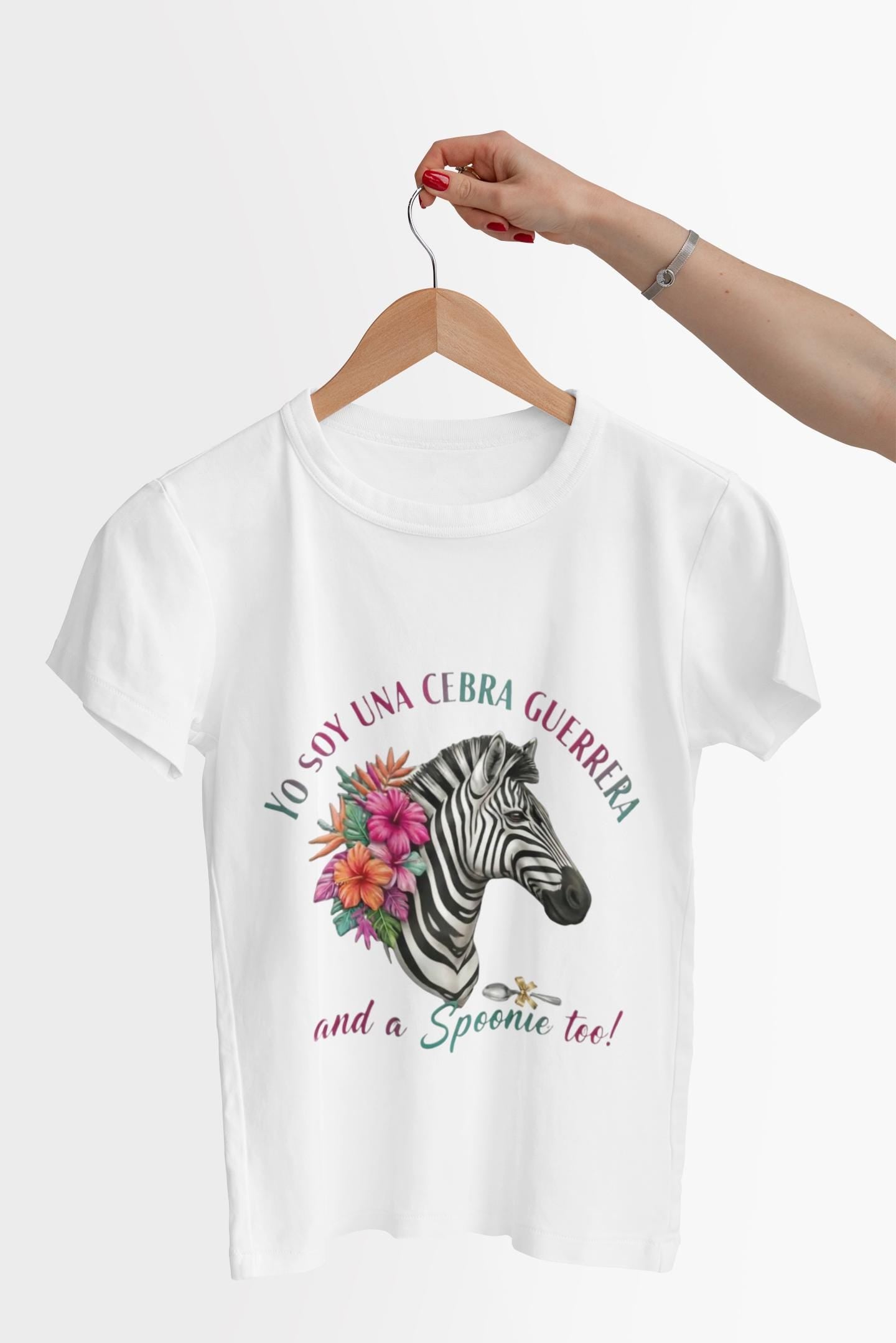 Latina-Owned: Cebra Guerrera - Spanglish - Chronic Illness - Rare Disease TShirt – Spoonie Tee