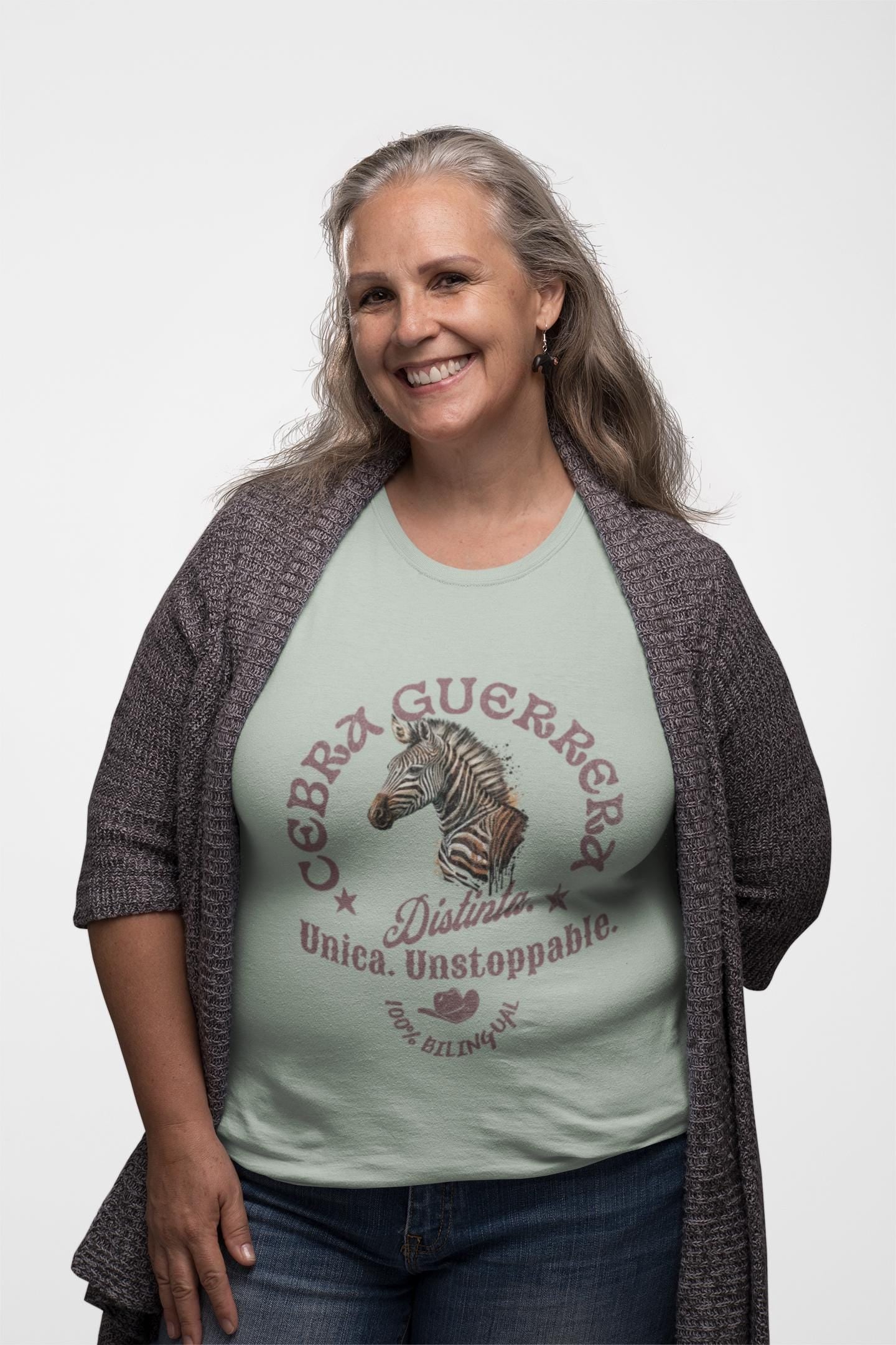 Latina-Owned: Cebra Guerrera Spanglish T-Shirt - Latina Chronic Illness Warrior Tee / EDS