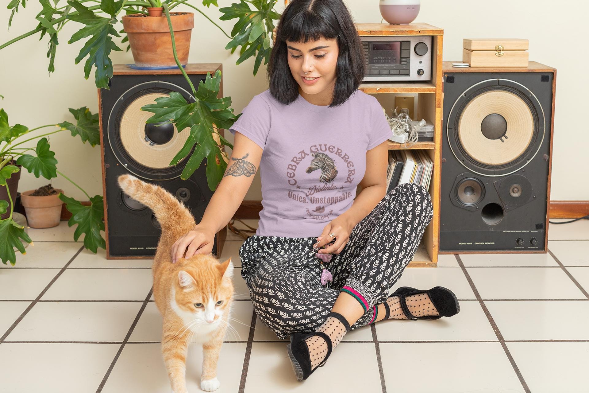 Latina-Owned: Cebra Guerrera Spanglish T-Shirt - Latina Chronic Illness Warrior Tee / EDS