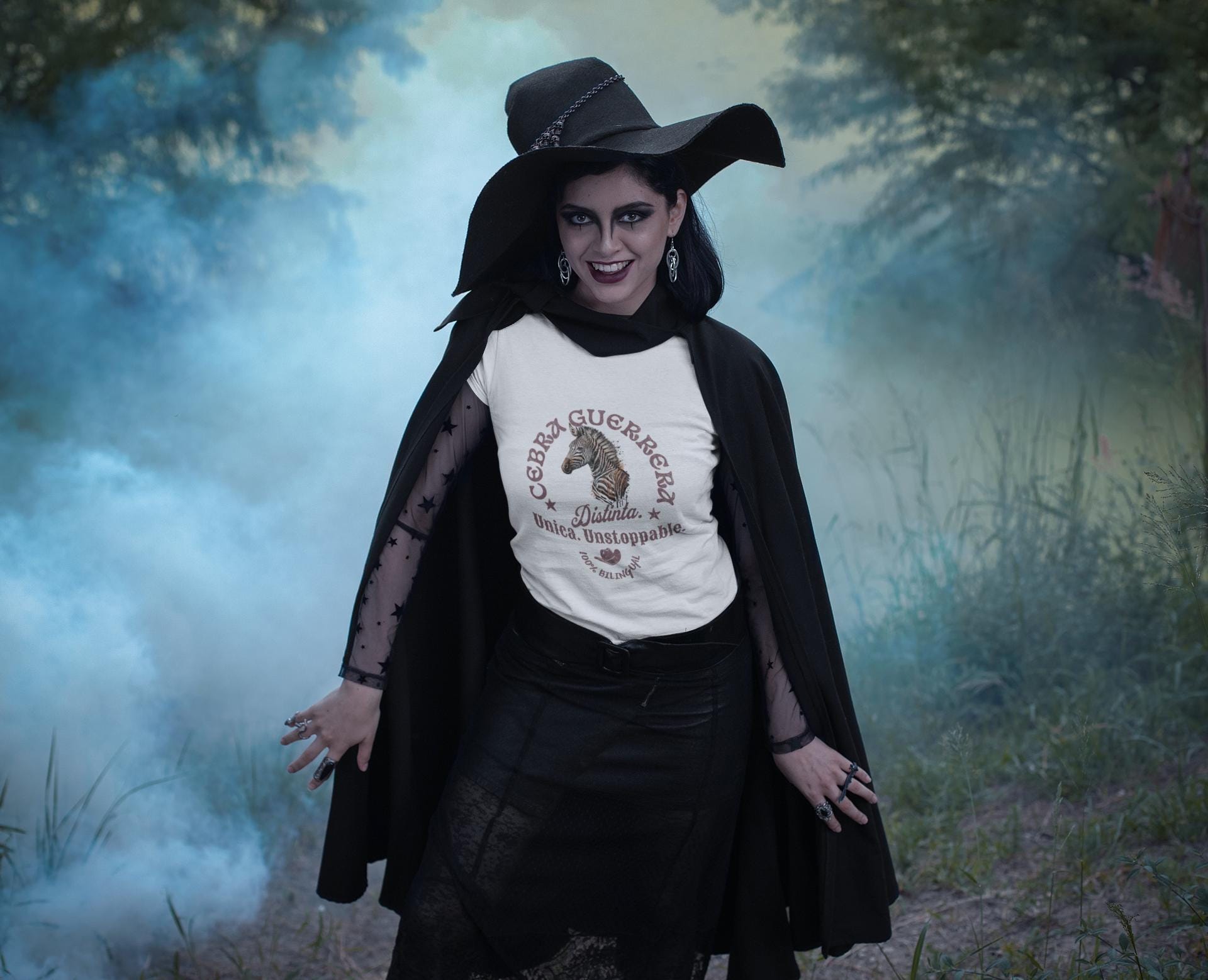 Latina-Owned: Cebra Guerrera Spanglish T-Shirt - Latina Chronic Illness Warrior Tee / EDS