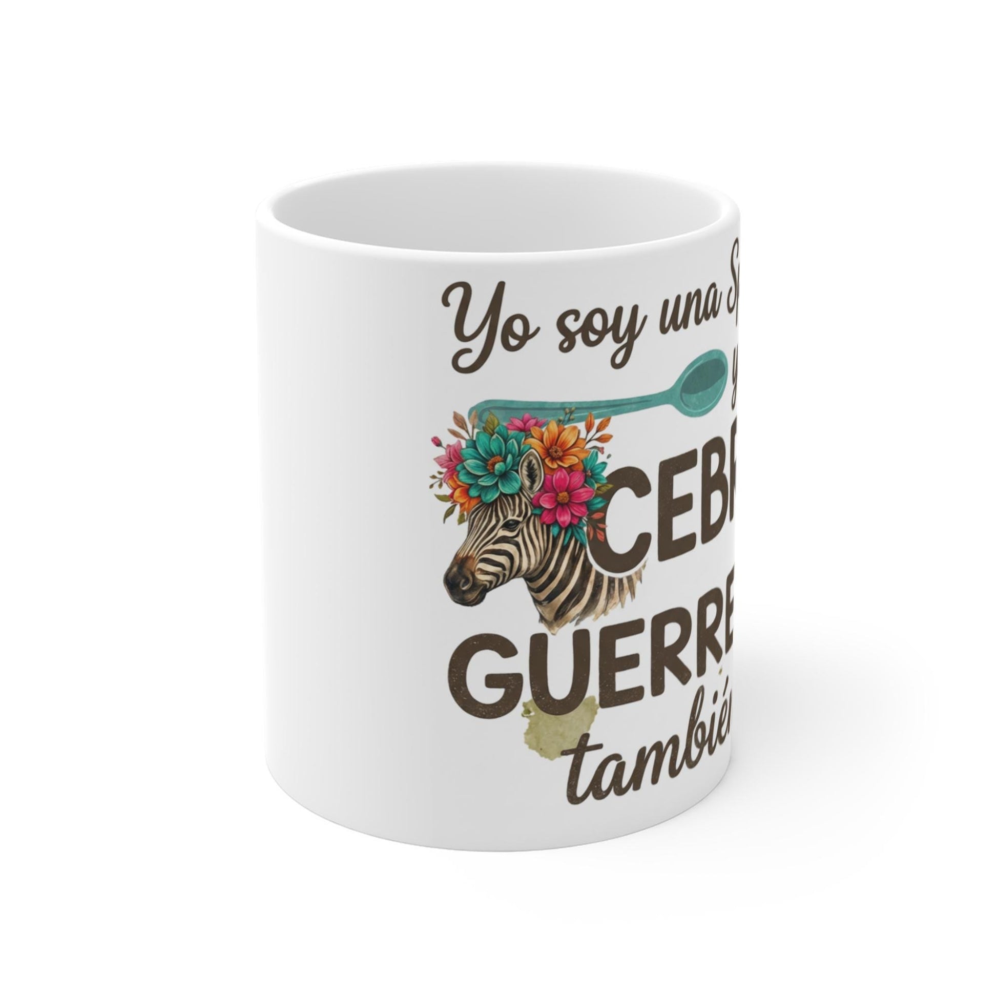 Latina-Owned: Cebra Guerrera / Spanglish / Chronic Illness Quote Mug | Ceramic Coffee Cup