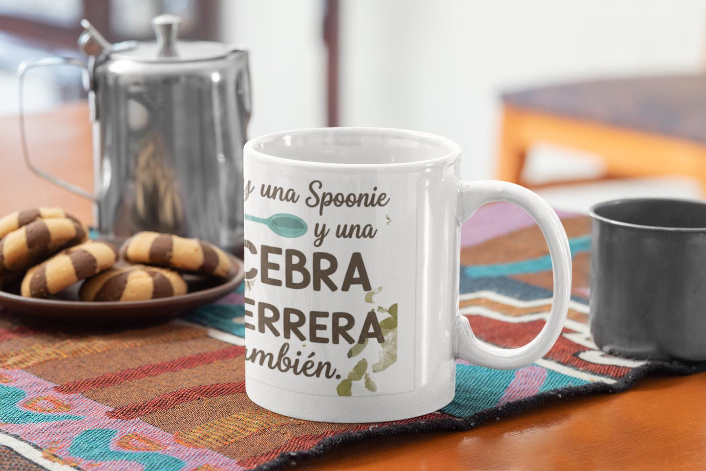 Latina-Owned: Cebra Guerrera / Spanglish / Chronic Illness Quote Mug | Ceramic Coffee Cup