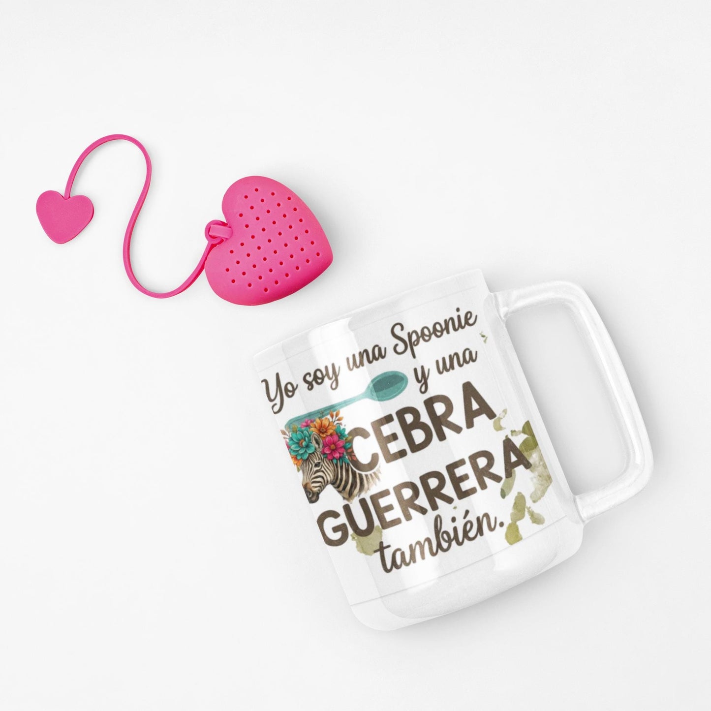 Latina-Owned: Cebra Guerrera / Spanglish / Chronic Illness Quote Mug | Ceramic Coffee Cup