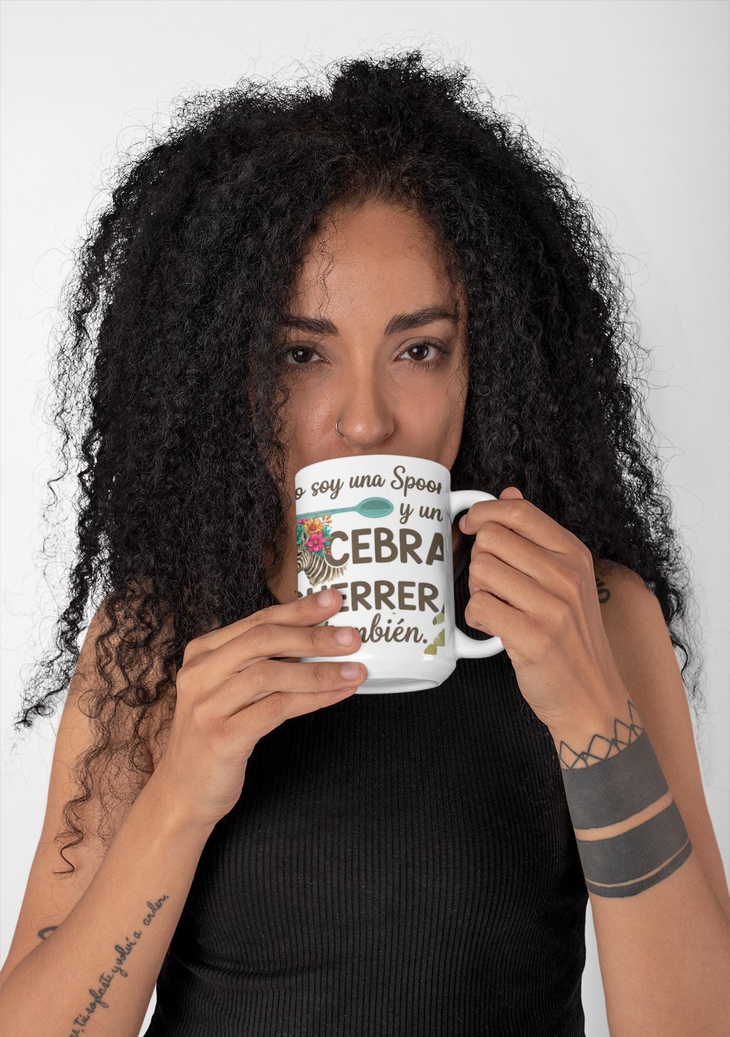 Latina-Owned: Cebra Guerrera / Spanglish / Chronic Illness Quote Mug | Ceramic Coffee Cup