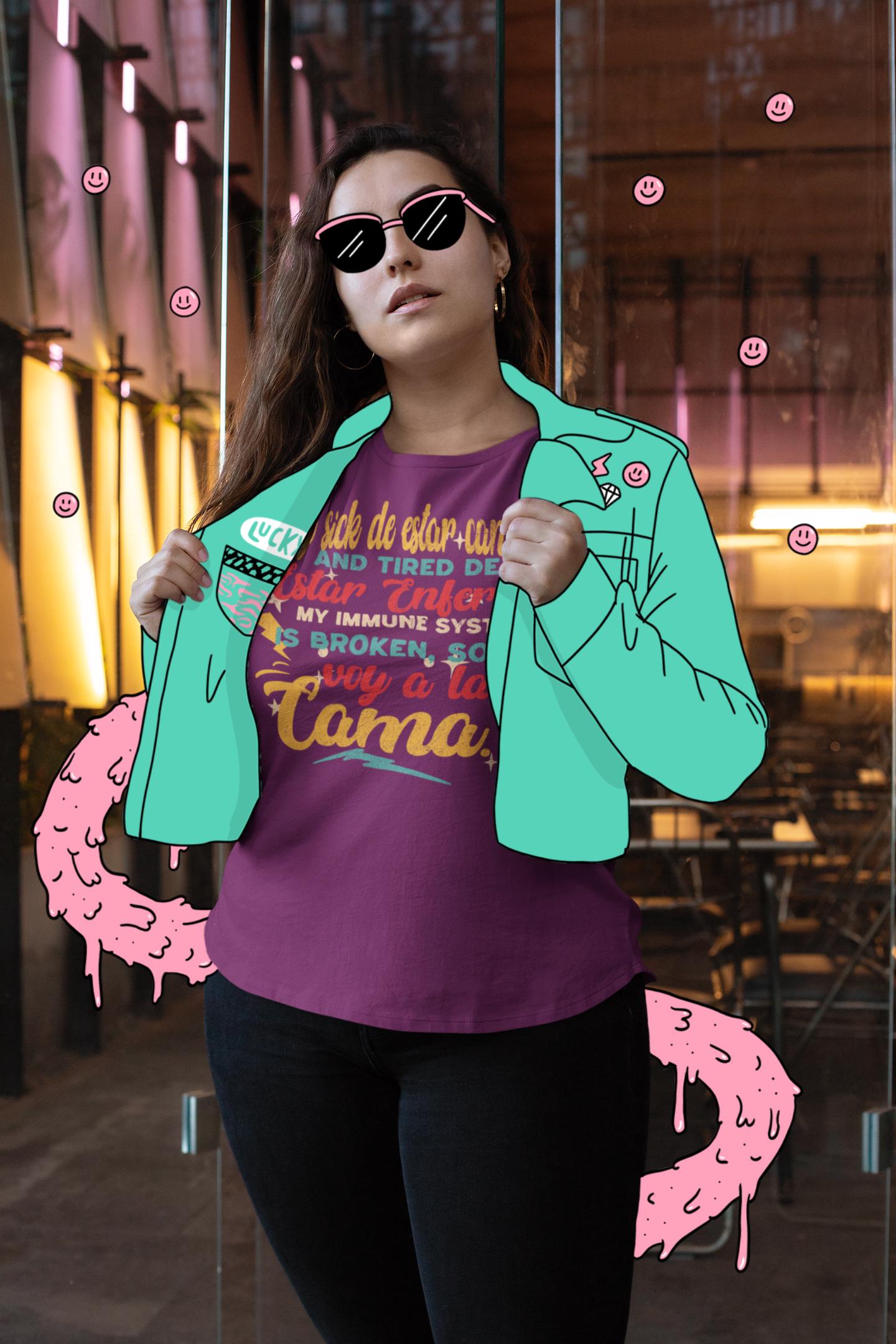 Latina-Owned: T-shirt immune System, Chronic Illness, RA Flares, Spanglish