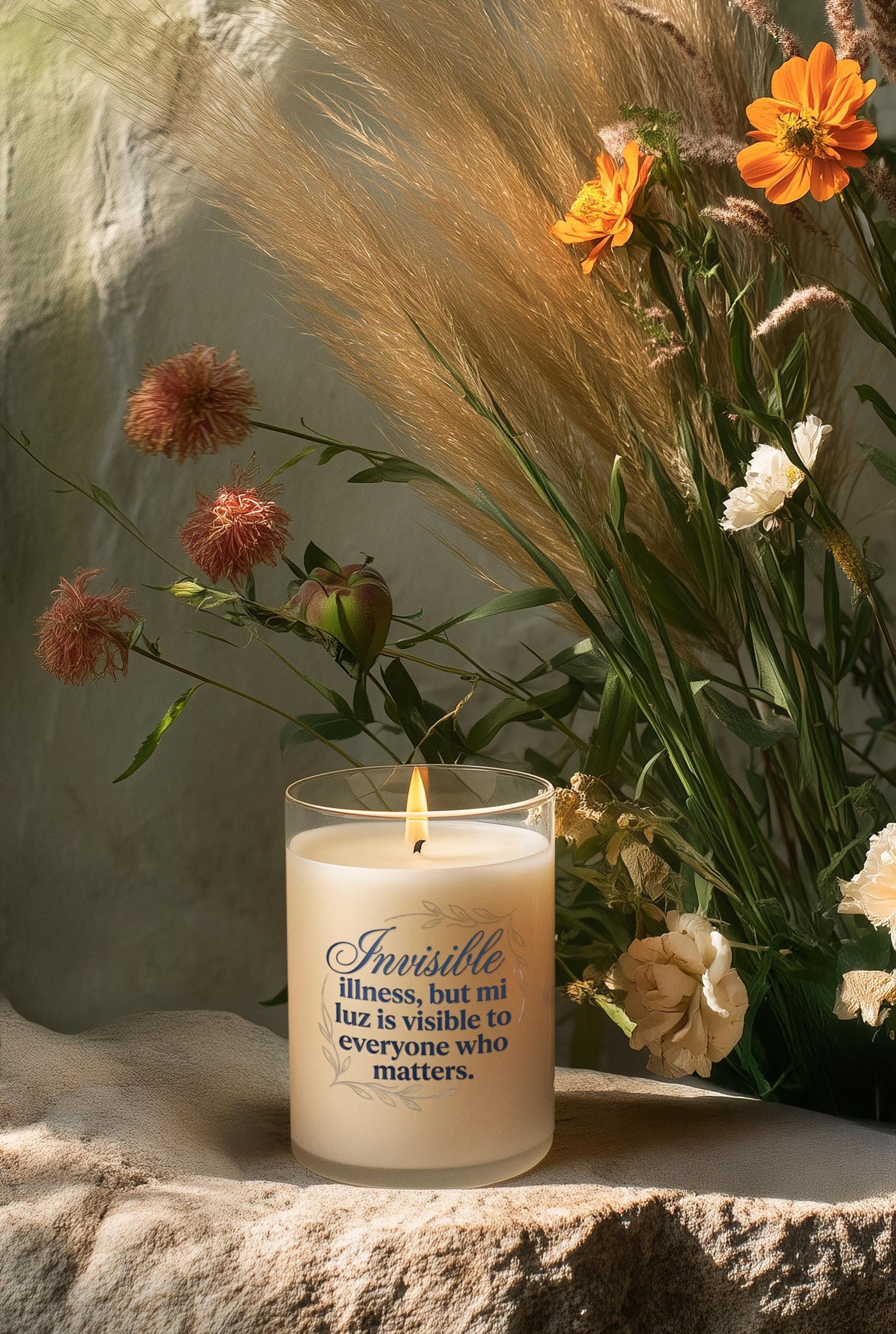 Chronic Illness, Spanglish, Soy Candle, Invisible Illness Warrior Gift, Latina-Owned
