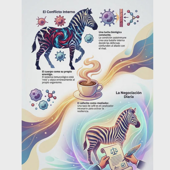 Latina-Owned: Cebra Guerrera Infografias, Chronic Illness, Autoimmune Support, Latin Coffee Ritual (Digital Download)