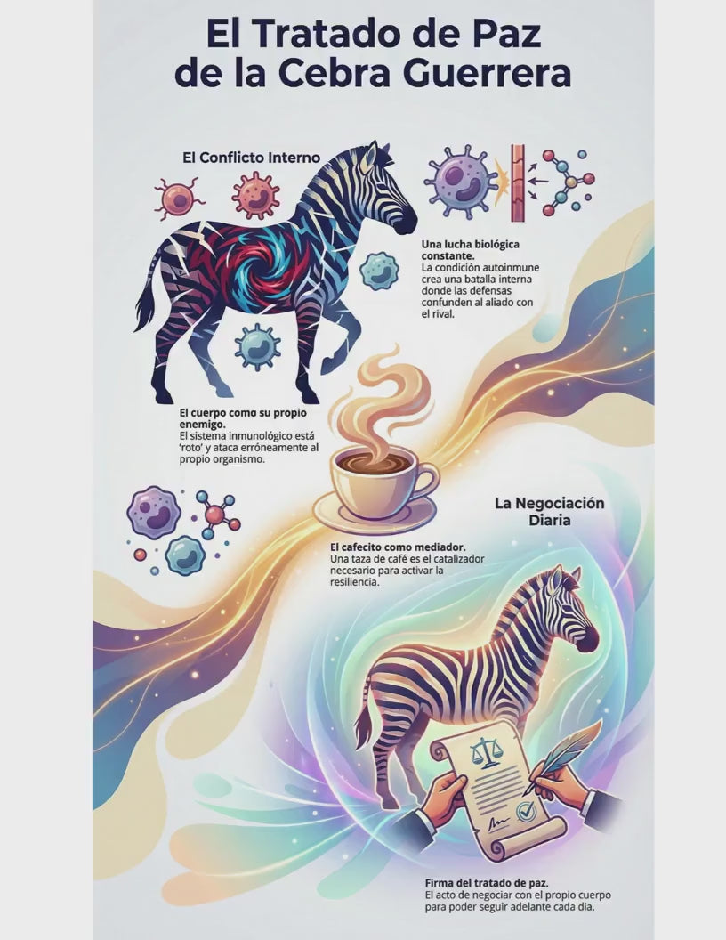 Latina-Owned: Cebra Guerrera Infografias, Chronic Illness, Autoimmune Support, Latin Coffee Ritual (Digital Download)