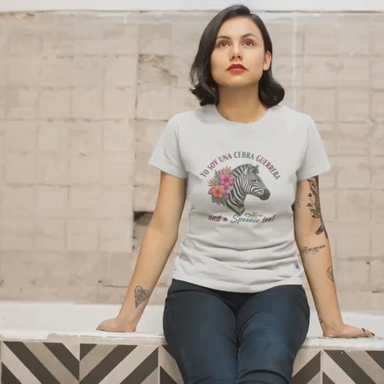 Latina-Owned: Cebra Guerrera - Spanglish - Chronic Illness - Rare Disease TShirt – Spoonie Tee