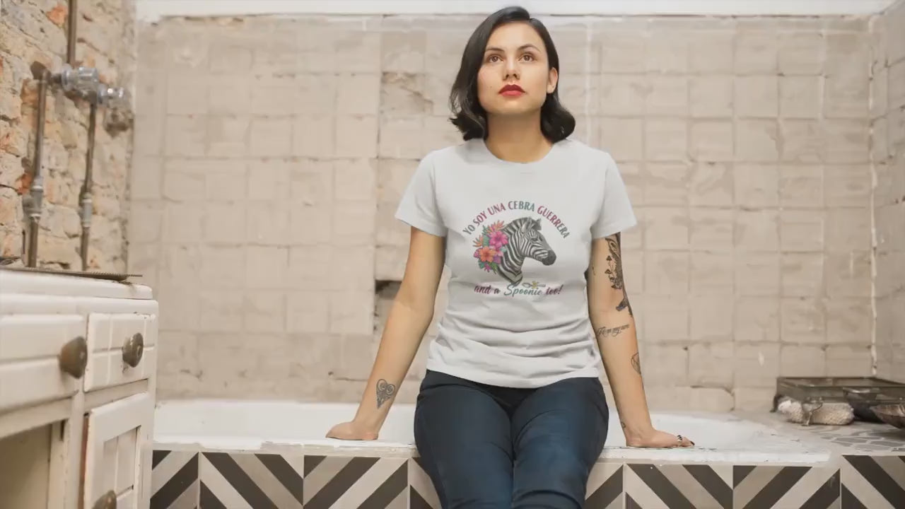 Latina-Owned: Cebra Guerrera - Spanglish - Chronic Illness - Rare Disease TShirt – Spoonie Tee
