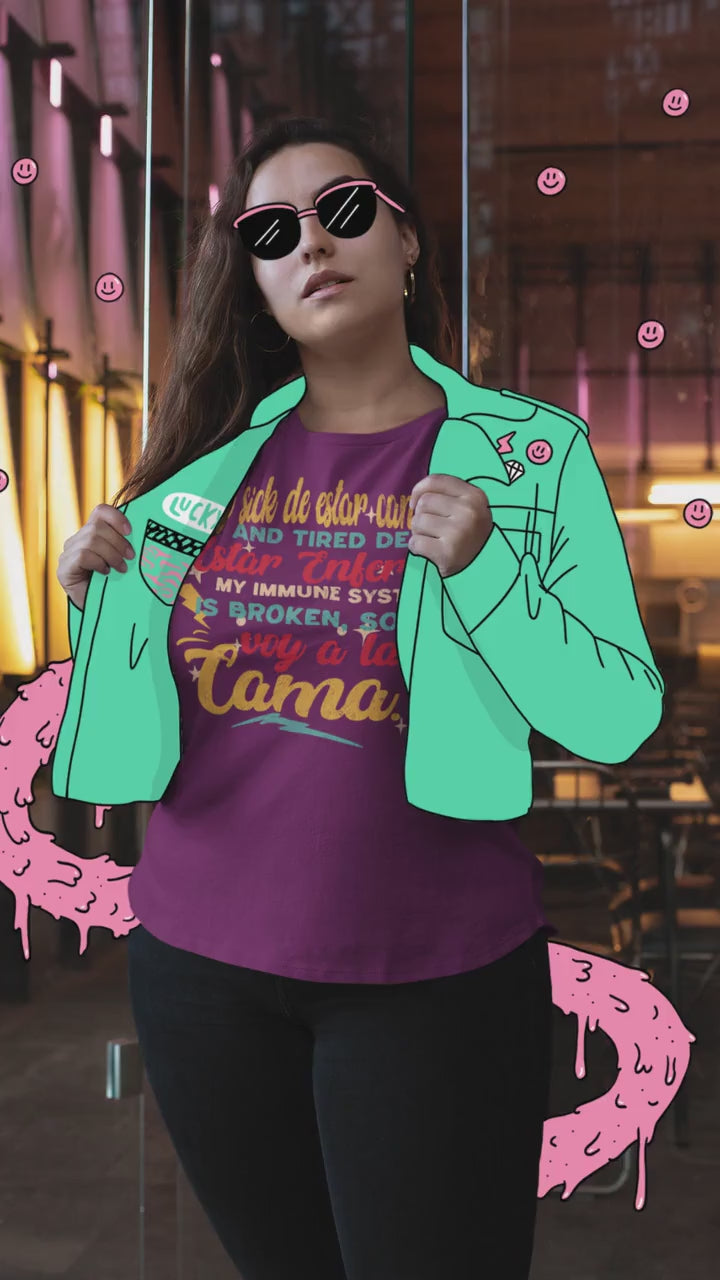 Latina-Owned: T-shirt immune System, Chronic Illness, RA Flares, Spanglish