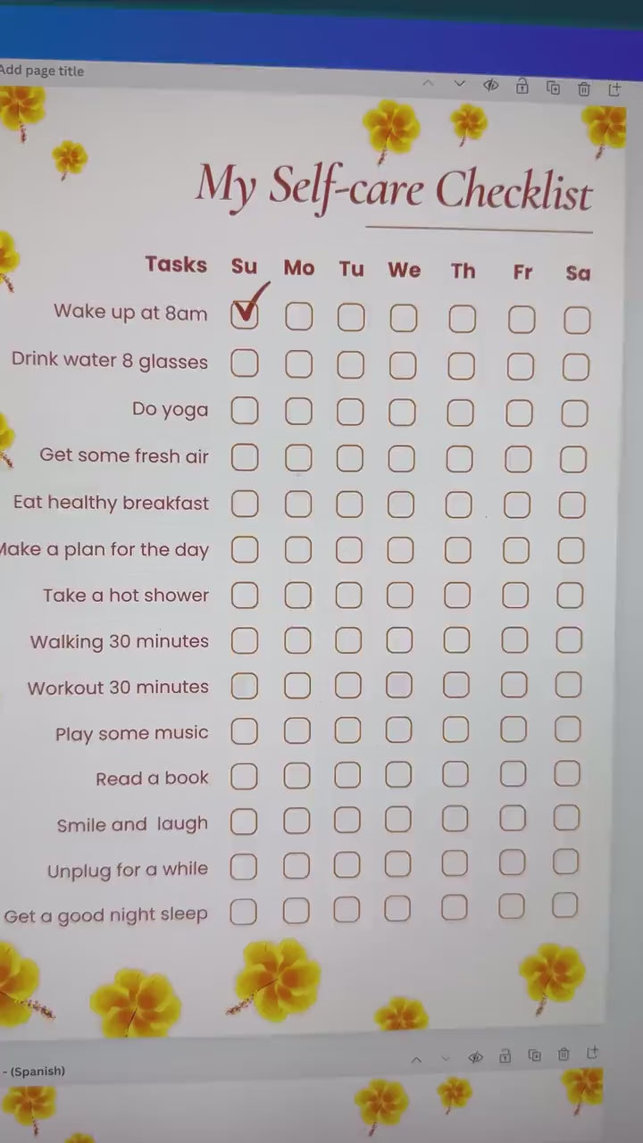 The "While You Wait" Daily Wellness Checklist / Lista Diaria de Bienestar "Mientras Esperas"